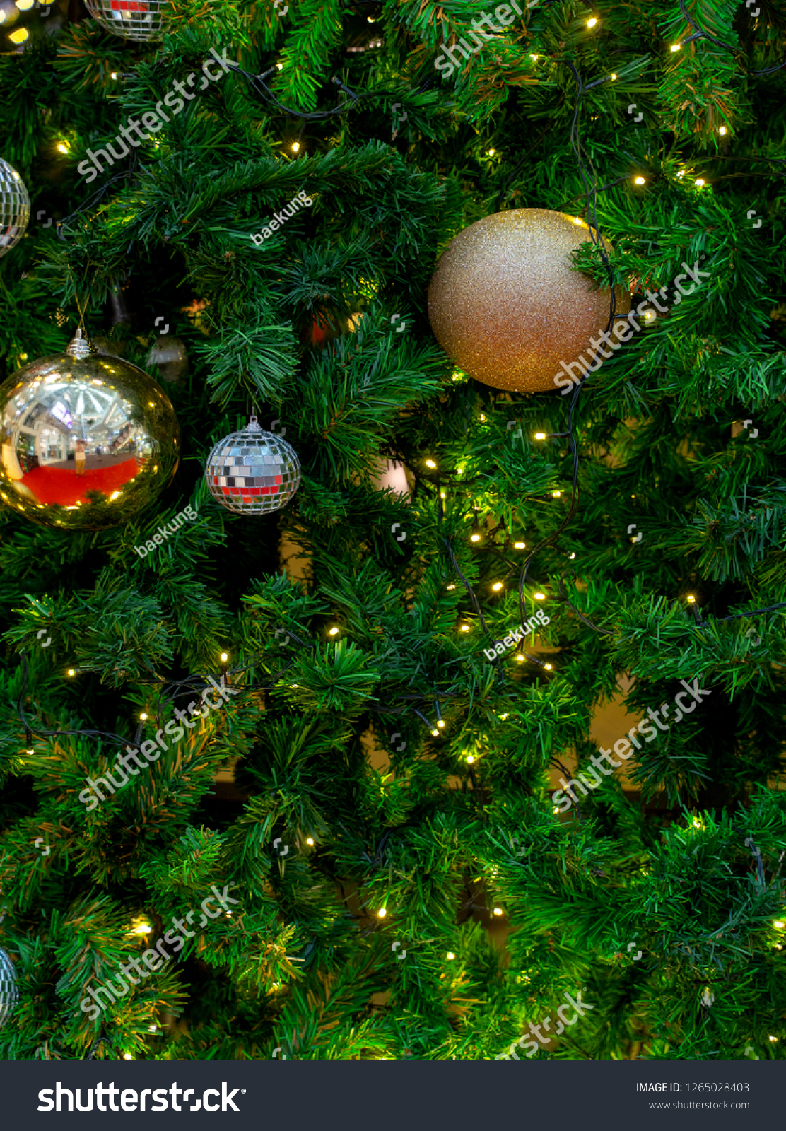 large green christmas balls