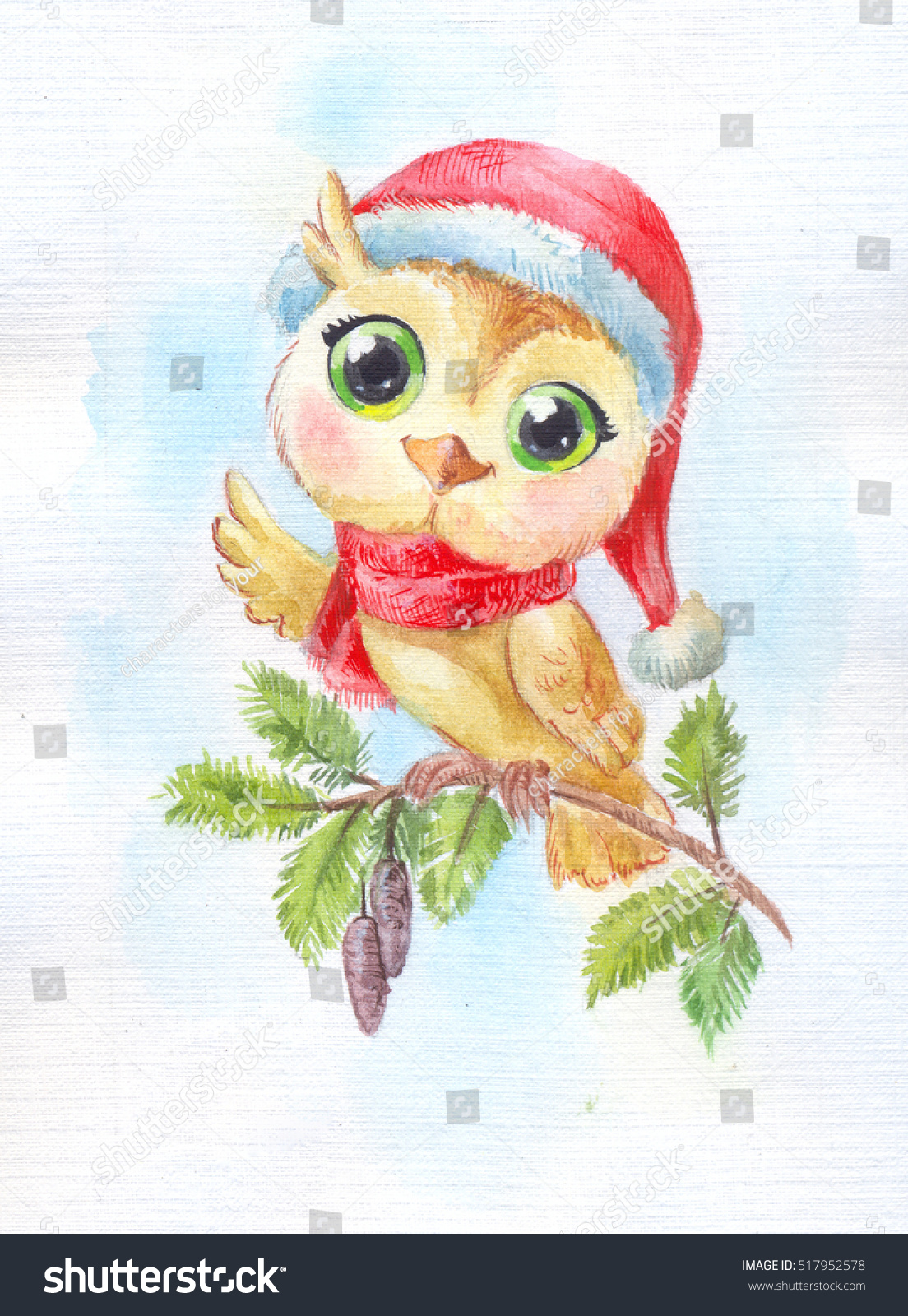 Download Christmas Picture Cartoon Cute Owl Funny Stock Illustration 517952578 3D SVG Files Ideas | SVG, Paper Crafts, SVG File