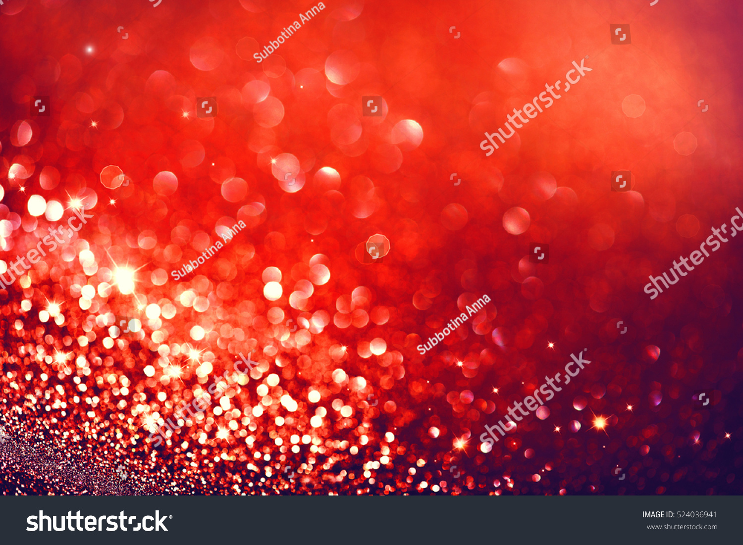 Christmas Red Background Glowing Holiday Backdrop Stock Photo 524036941 ...