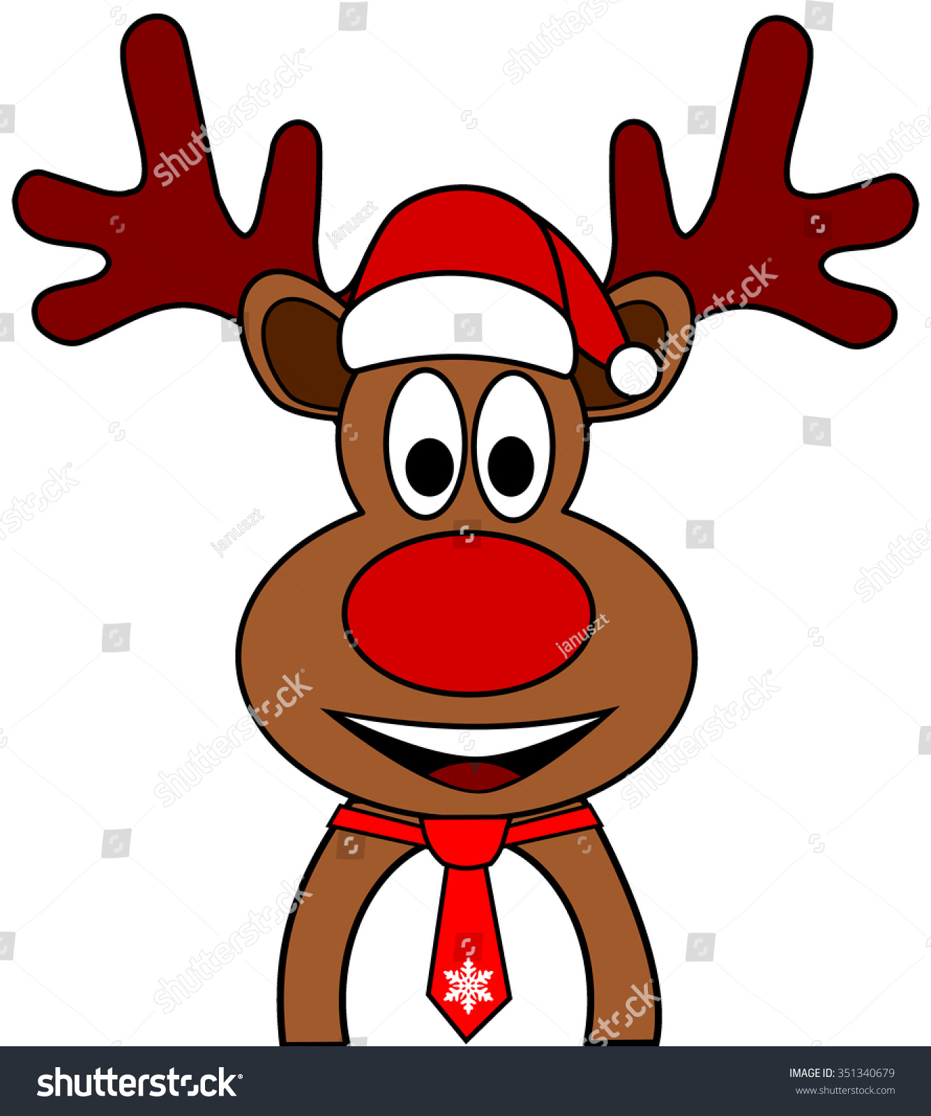 Christmas Reindeer with red nose
