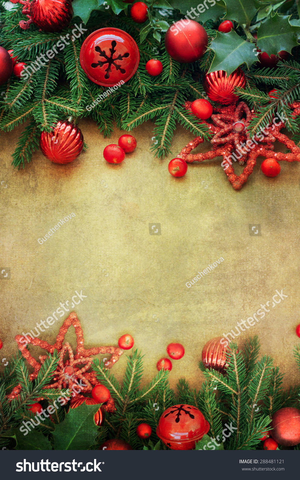 Christmas Retro Card Border Design Stock Photo 288481121 | Shutterstock