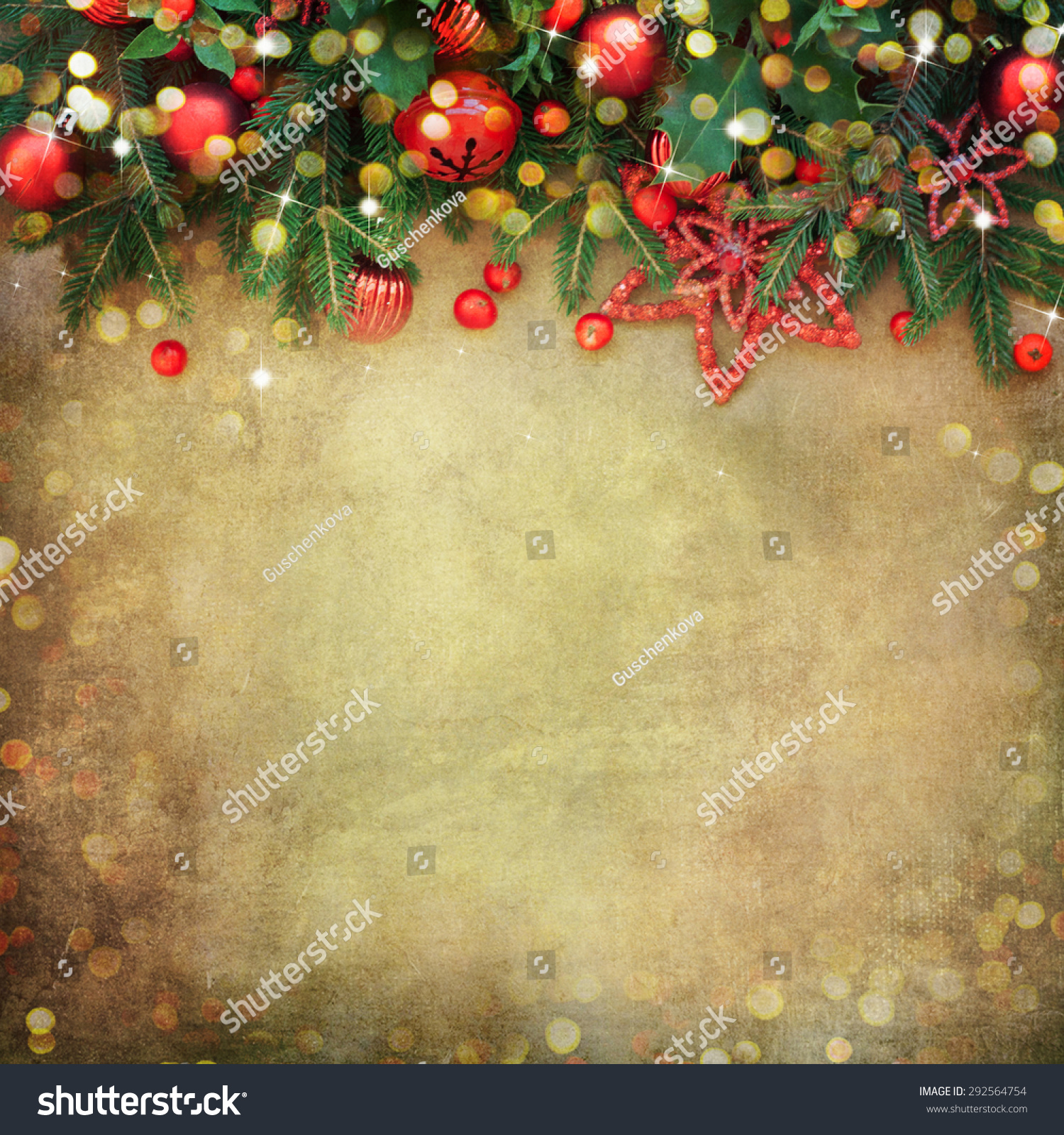 Christmas Retro Card Border Design Stock Photo 292564754 : Shutterstock