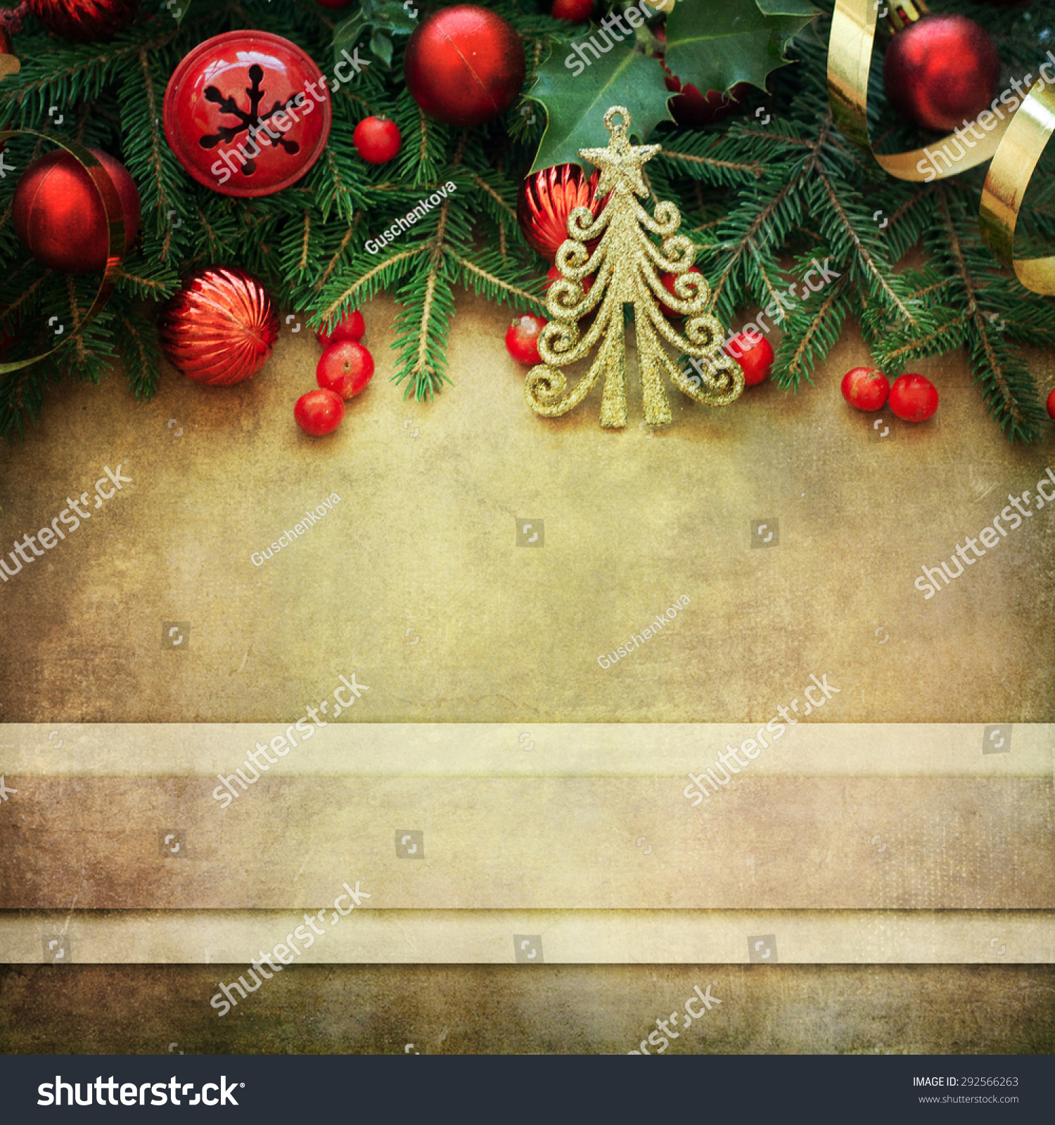 Christmas Retro Card Border Design Stock Photo 292566263 - Shutterstock