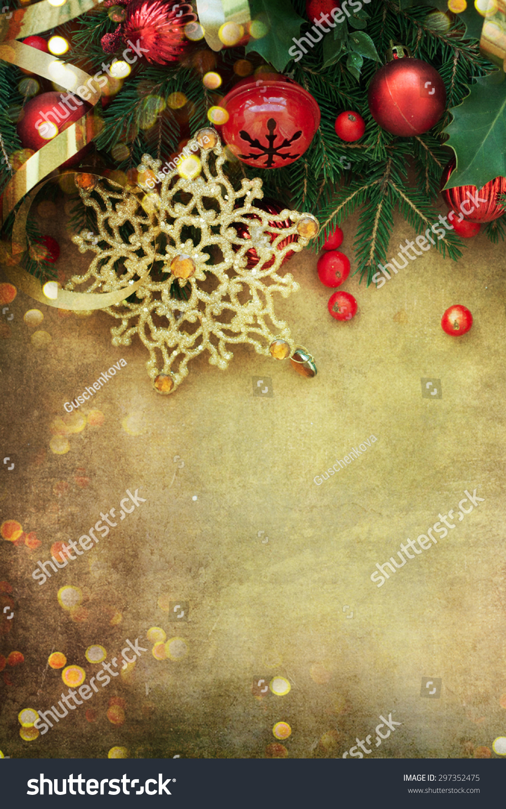 Christmas Retro Card Border Design Stock Photo 297352475 | Shutterstock