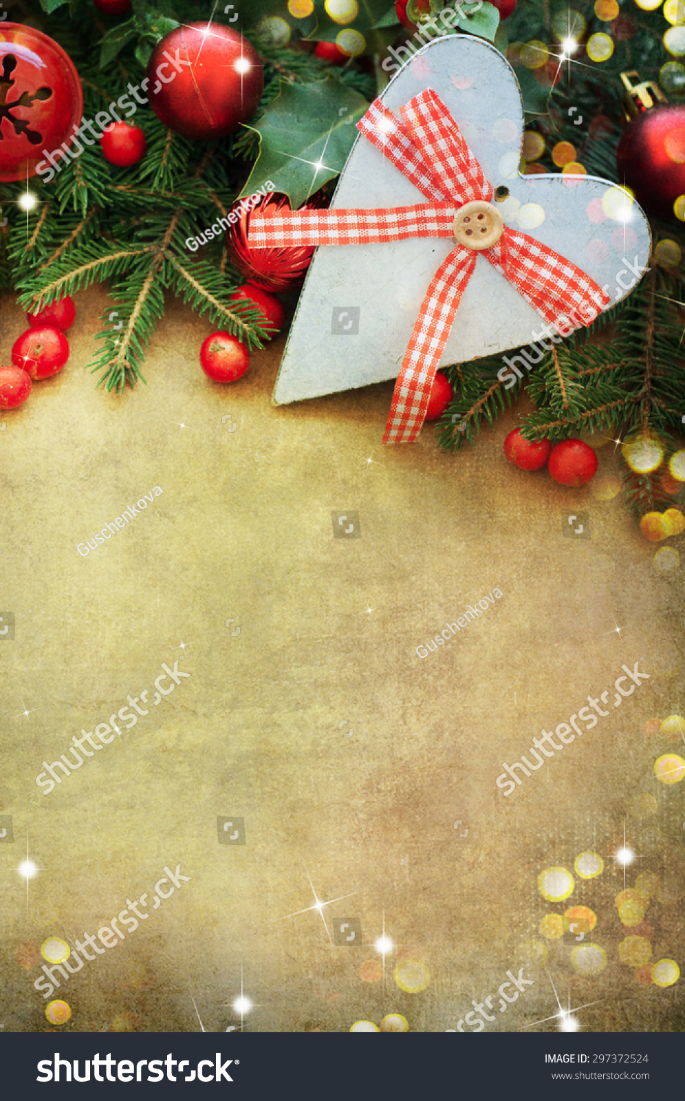 Christmas Retro Card Border Design Stock Photo (Edit Now) 297372524