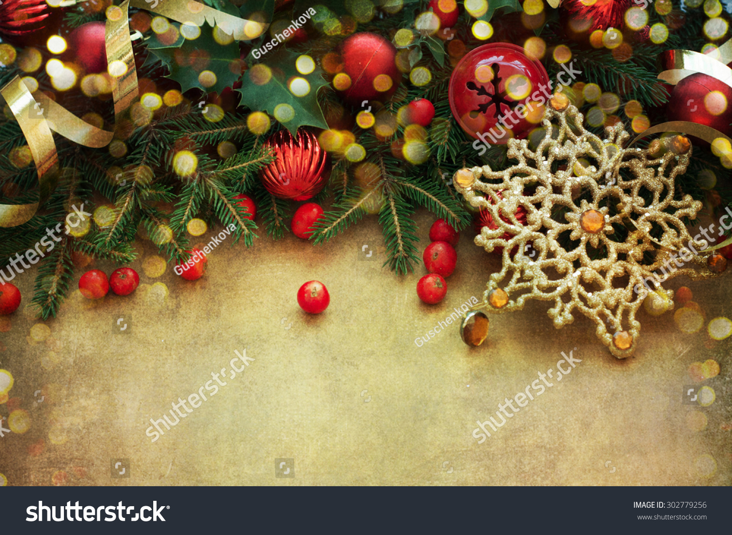 Christmas Retro Card Border Design Stock Photo 302779256 - Shutterstock