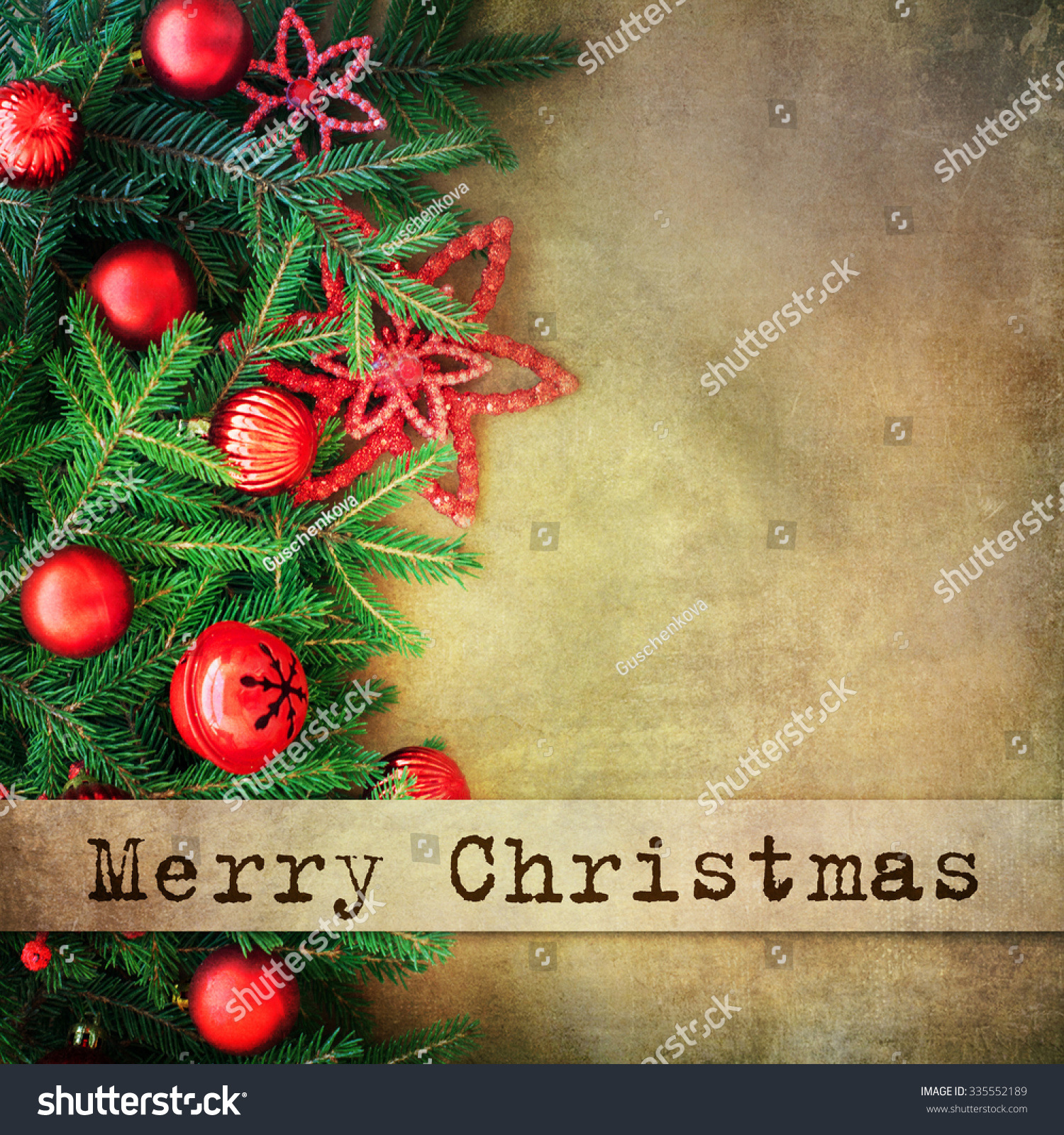 Christmas Retro Card Border Design Stock Photo 335552189 : Shutterstock