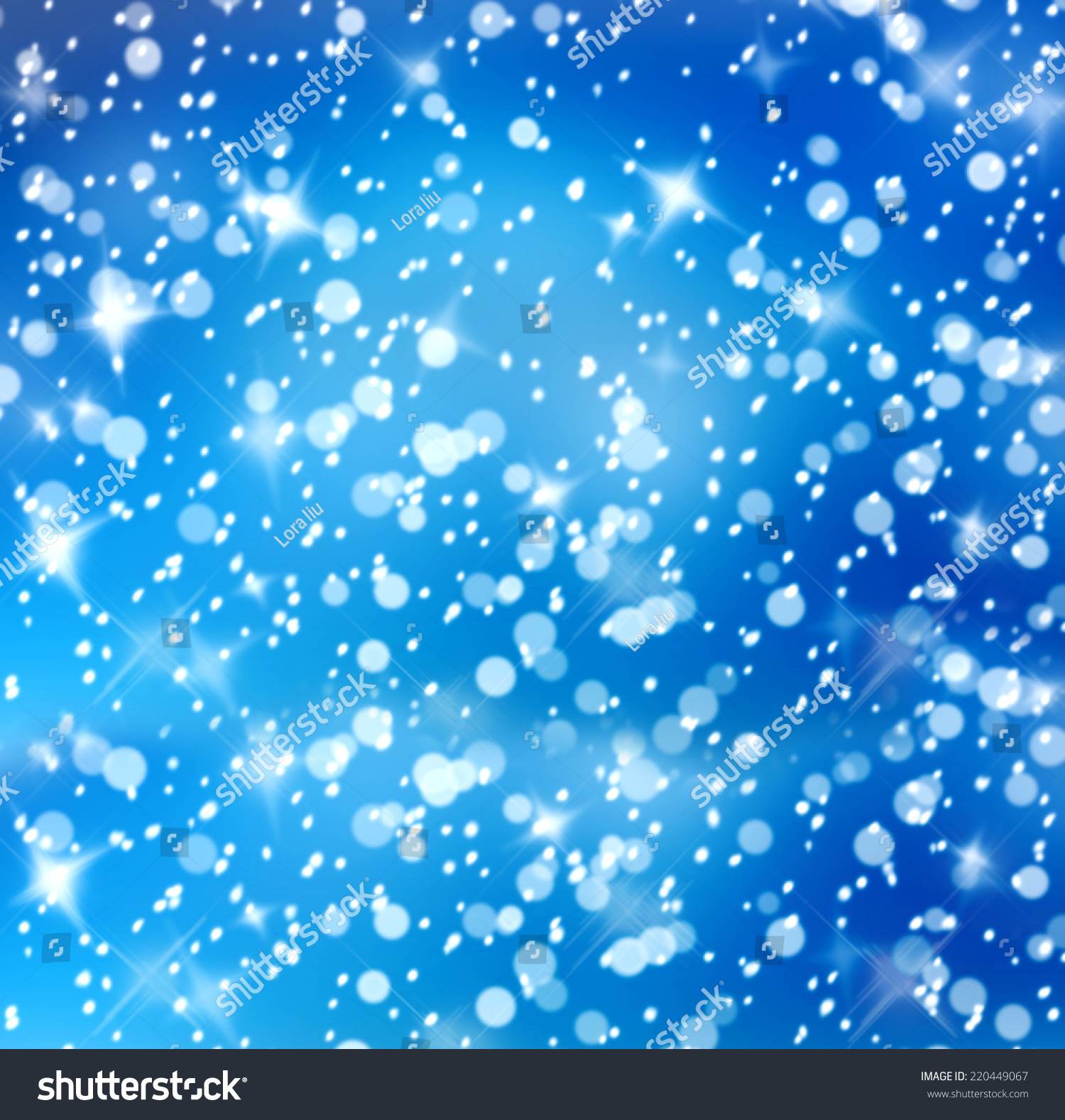 Christmas Snowy Background Blue White Stars Stock Illustration ...