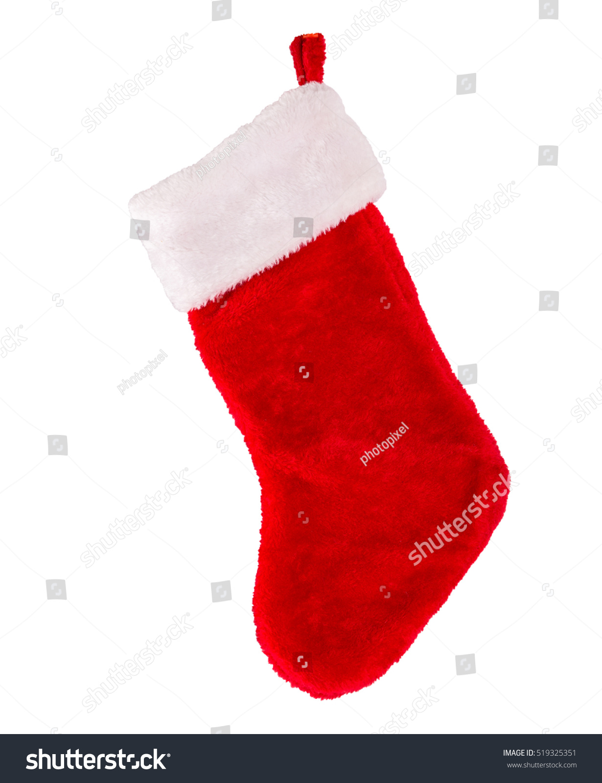 Christmas Stocking Isolated On White Background Stock Photo (Edit Now ...