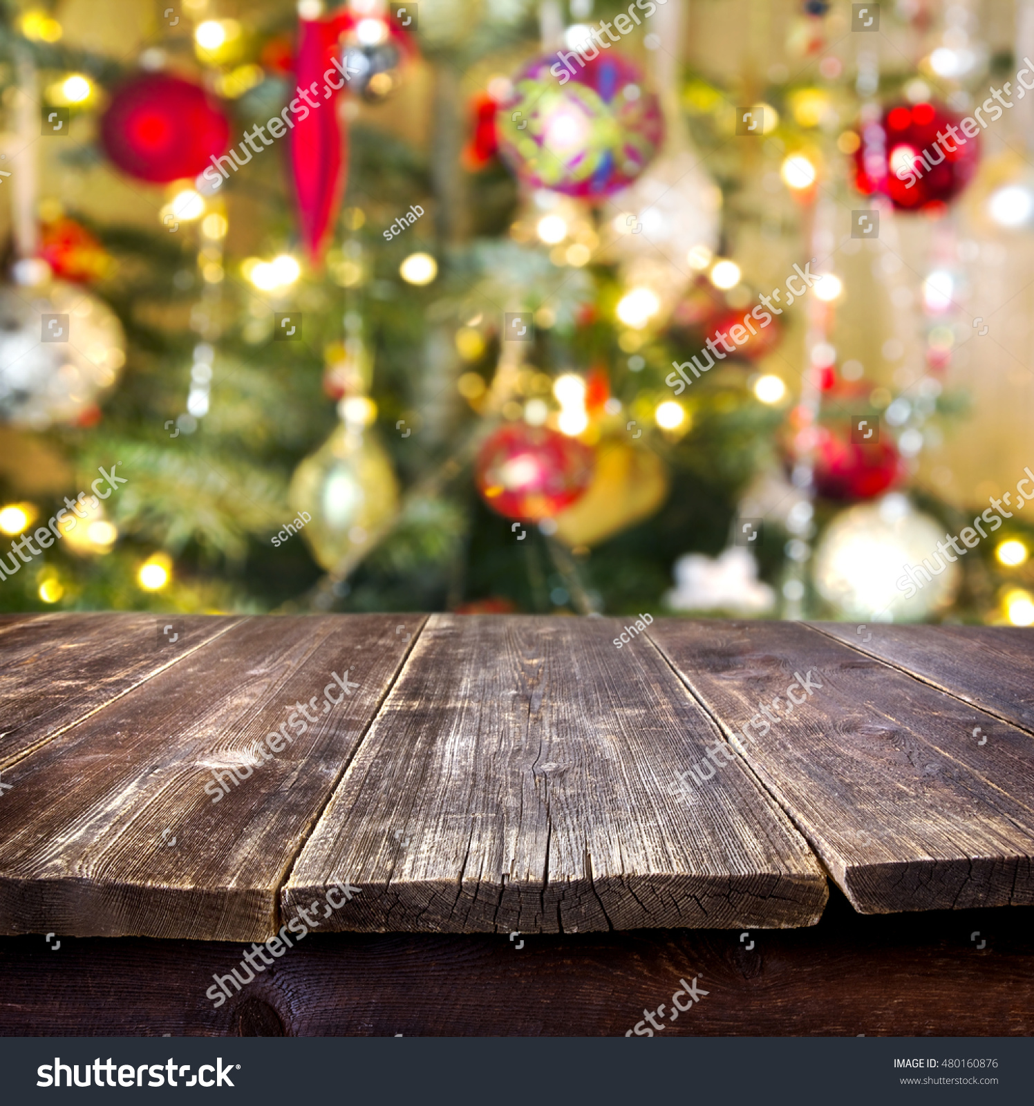 Christmas Table Background Stock Photo 480160876 - Shutterstock