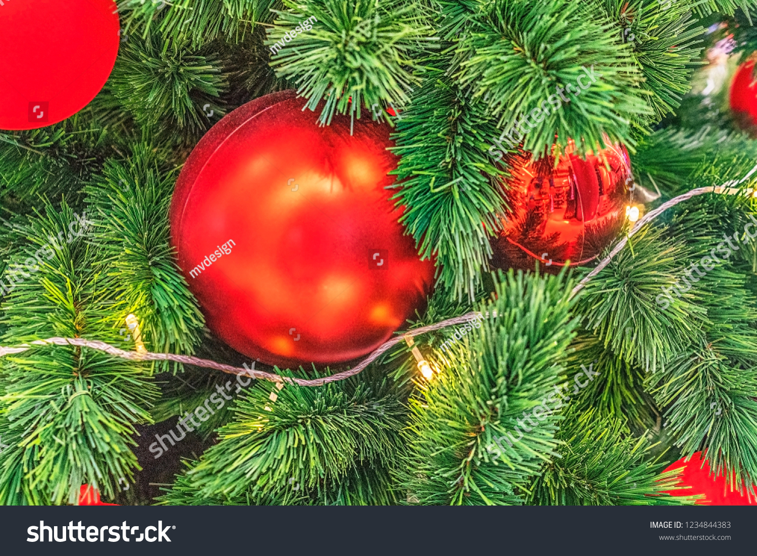 Alberi E Decorazioni Natalizie.Christmas Tree Decoration Decorazioni Natalizie Albero Stock Photo Edit Now 1234844383