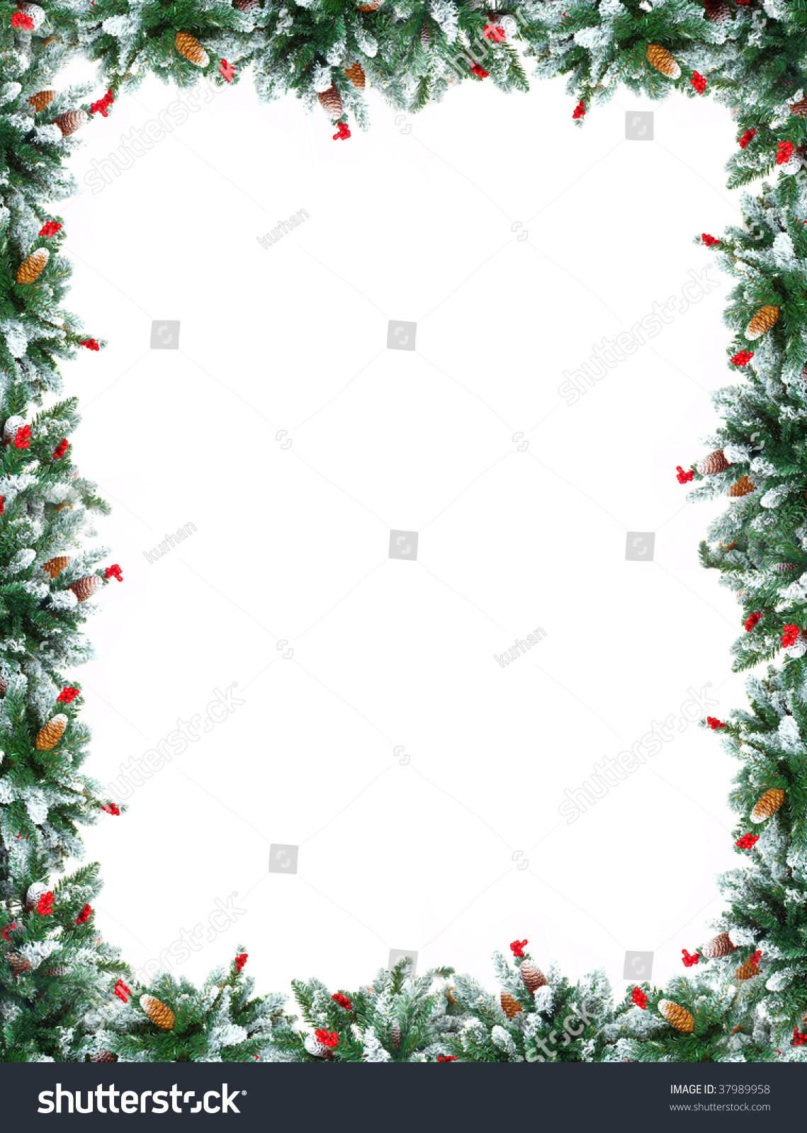 Christmas Tree Decoration Frame. Stock Photo 37989958 : Shutterstock
