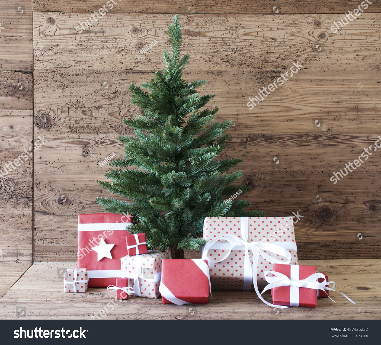 Christmas presents with tree