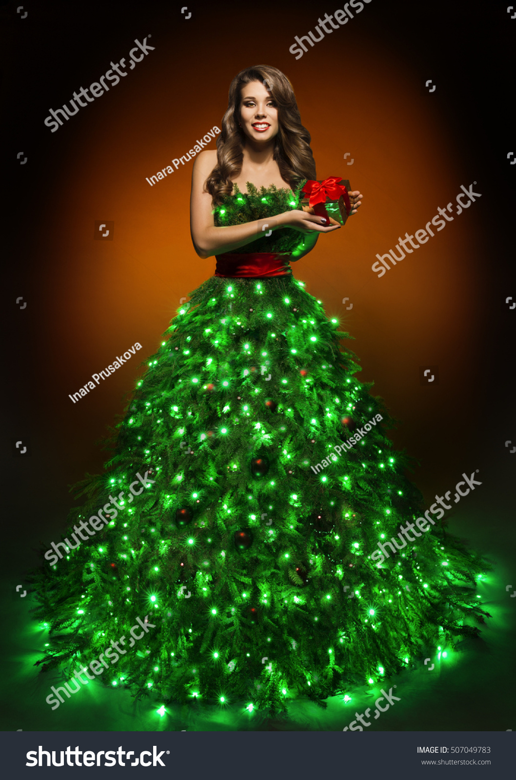 christmas dress with lights