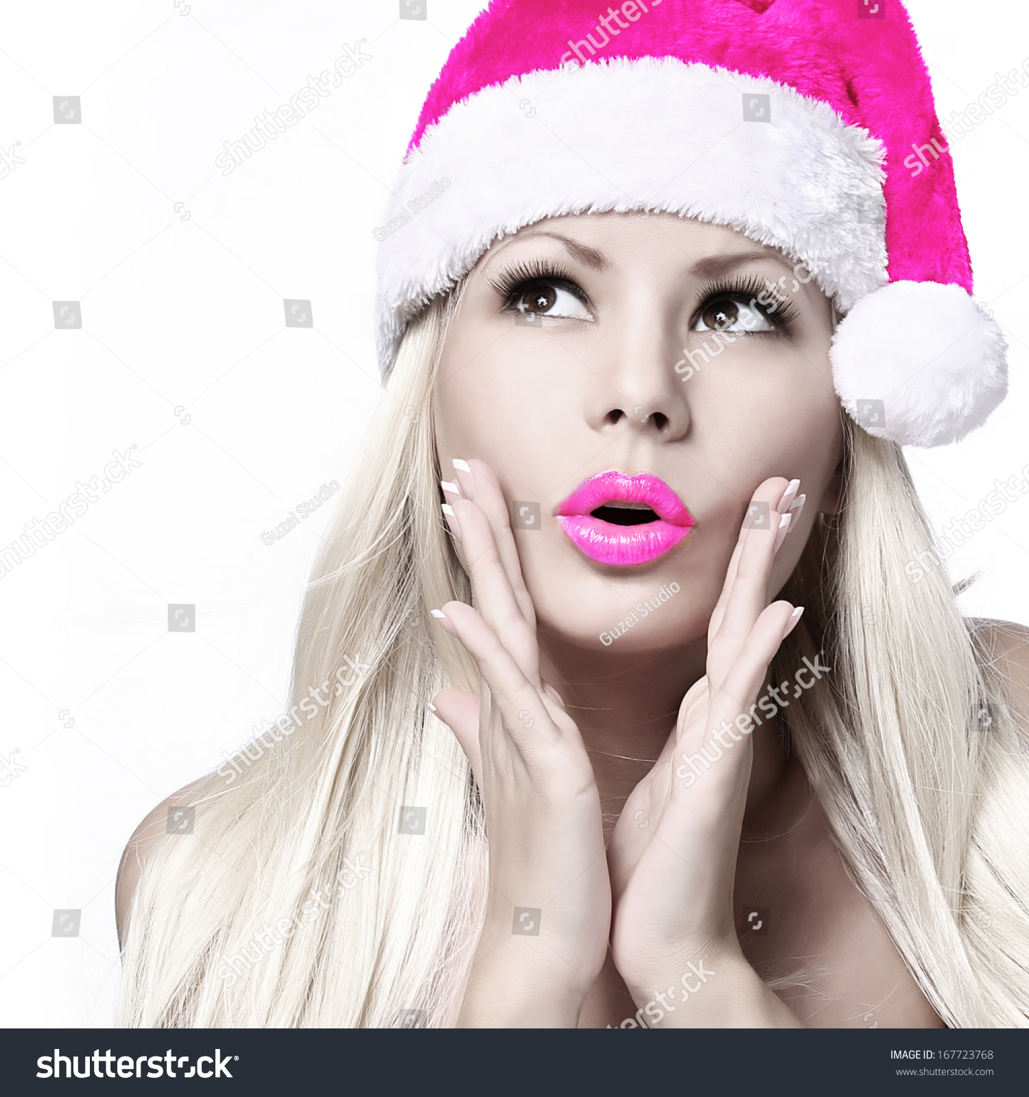 hot pink santa hat