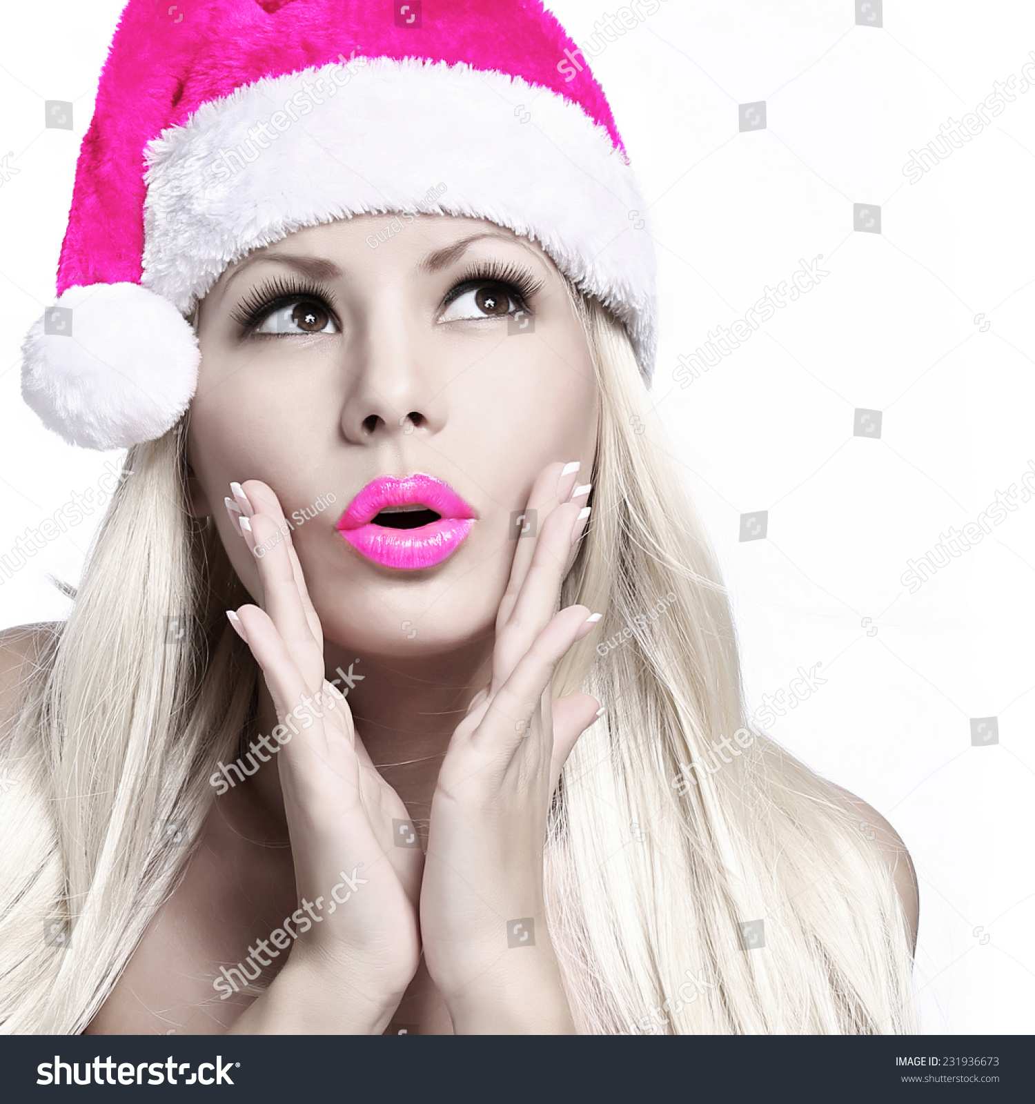 hot pink santa hat