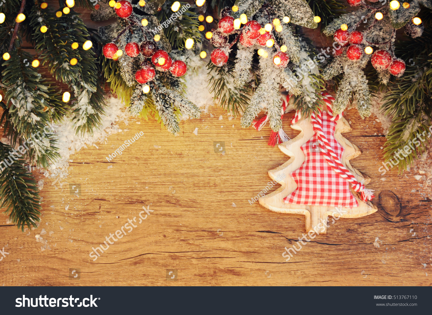 Christmas Wooden Background Stock Photo 513767110 : Shutterstock