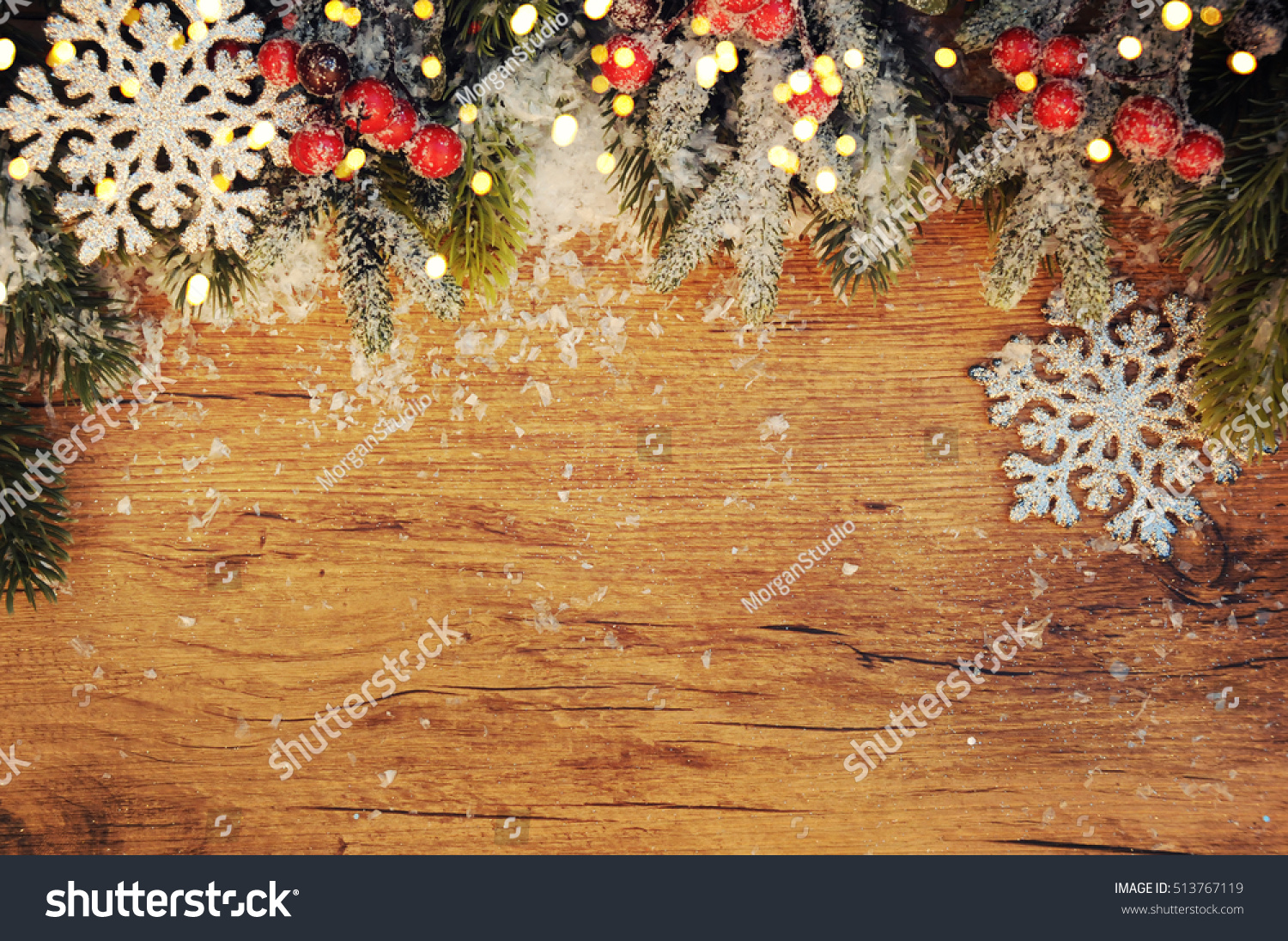 Christmas Wooden Background Stock Photo 513767119 : Shutterstock