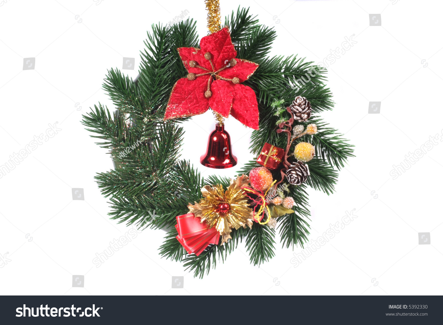 Christmas Wreath Stock Photo 5392330 : Shutterstock