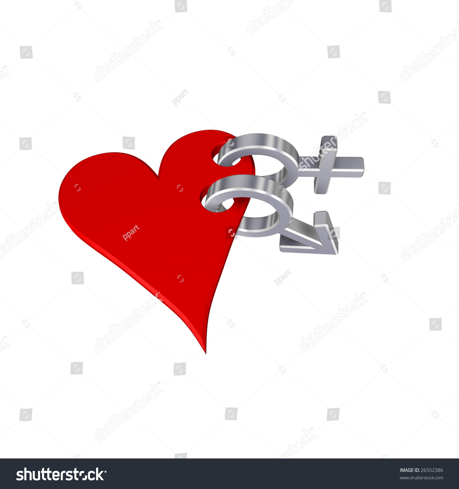 Chrome Sex Symbols Linked Heart Computer Stock Illustration 26552386 Shutterstock 8413