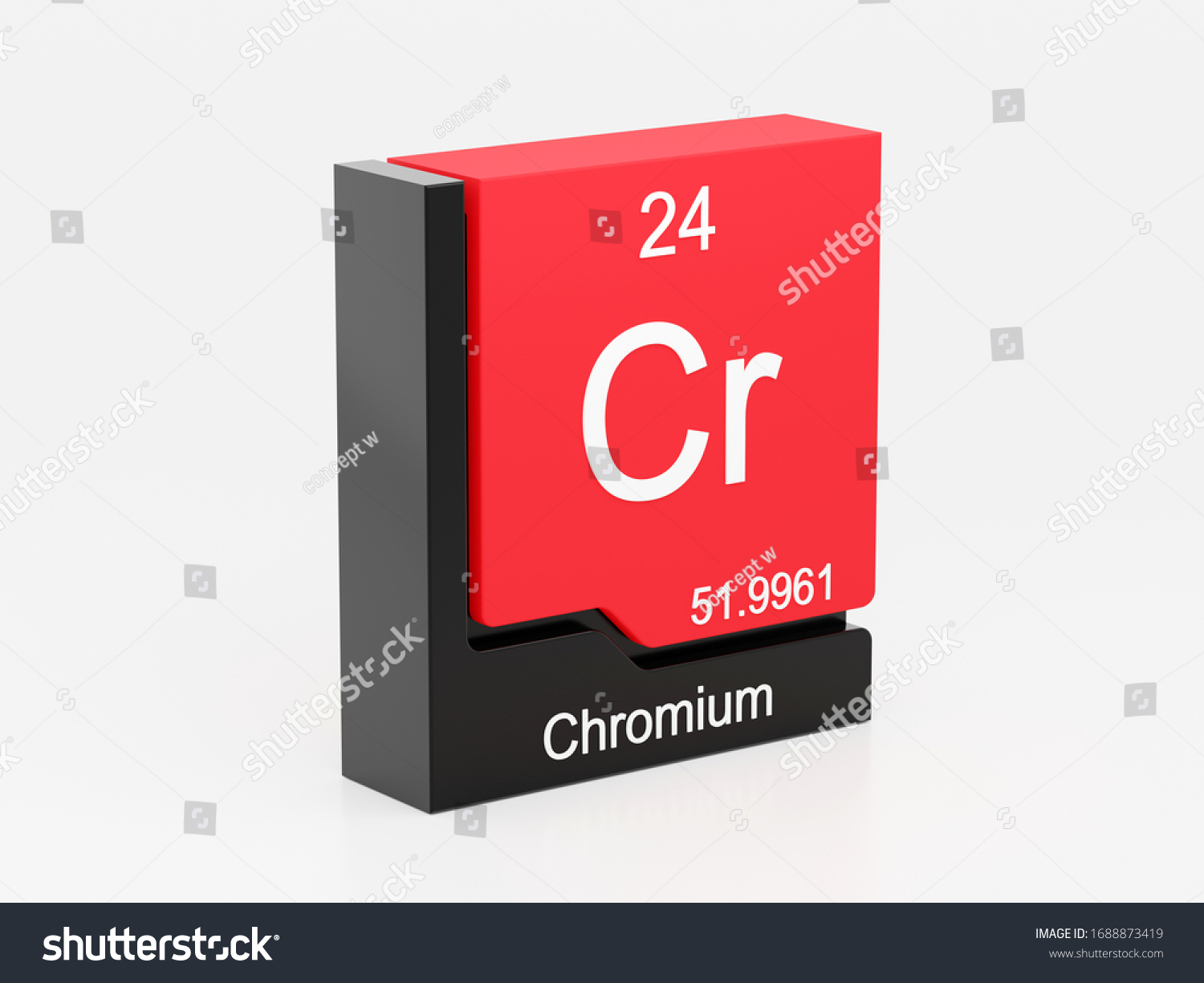 Chromium Periodic Table Element Modern Icon Stock Illustration ...