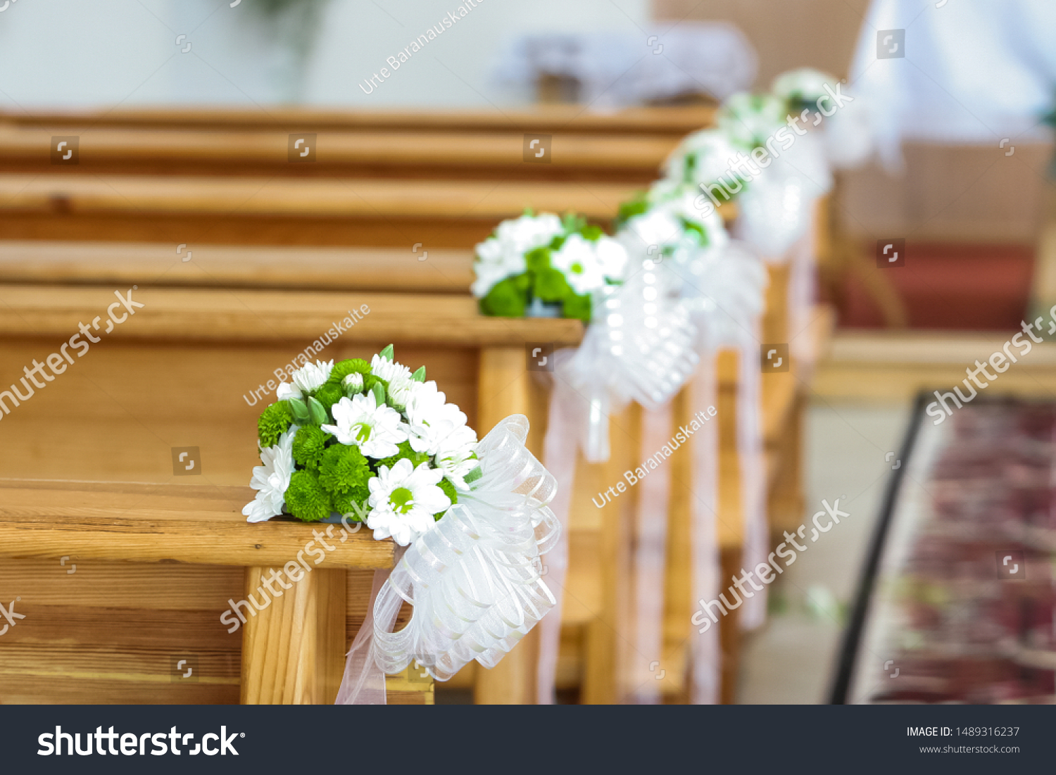 Church Decorations Before Ceremony First Communion Stock Photo Edit Now 1489316237