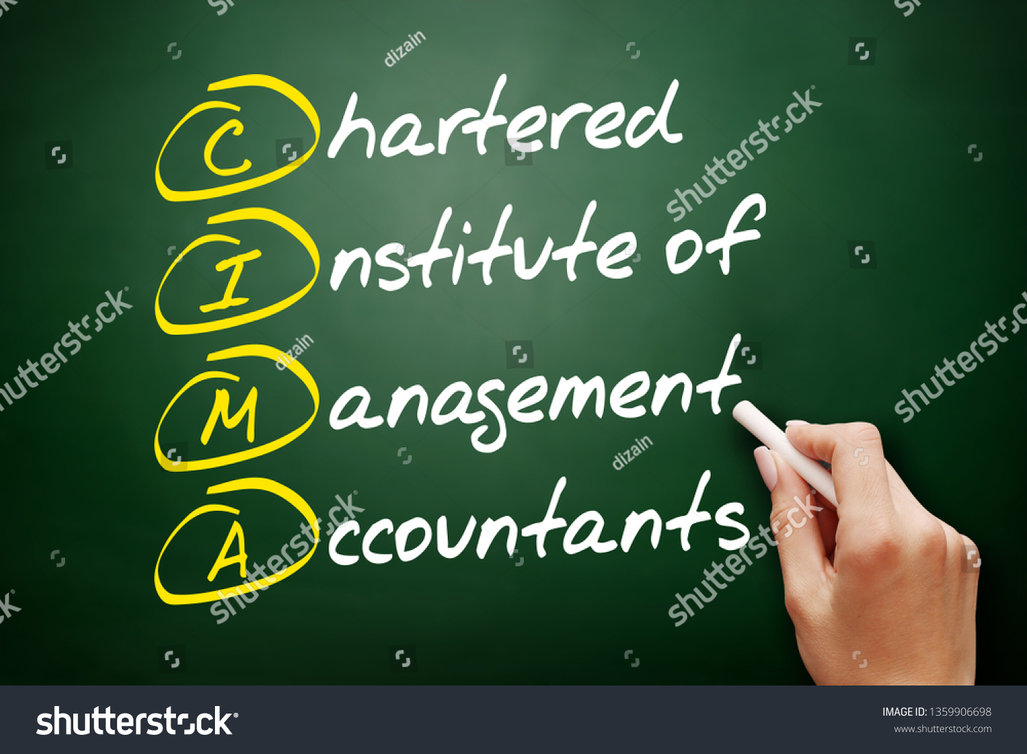 Cima Chartered Institute Management Accountants Acronym Stock 