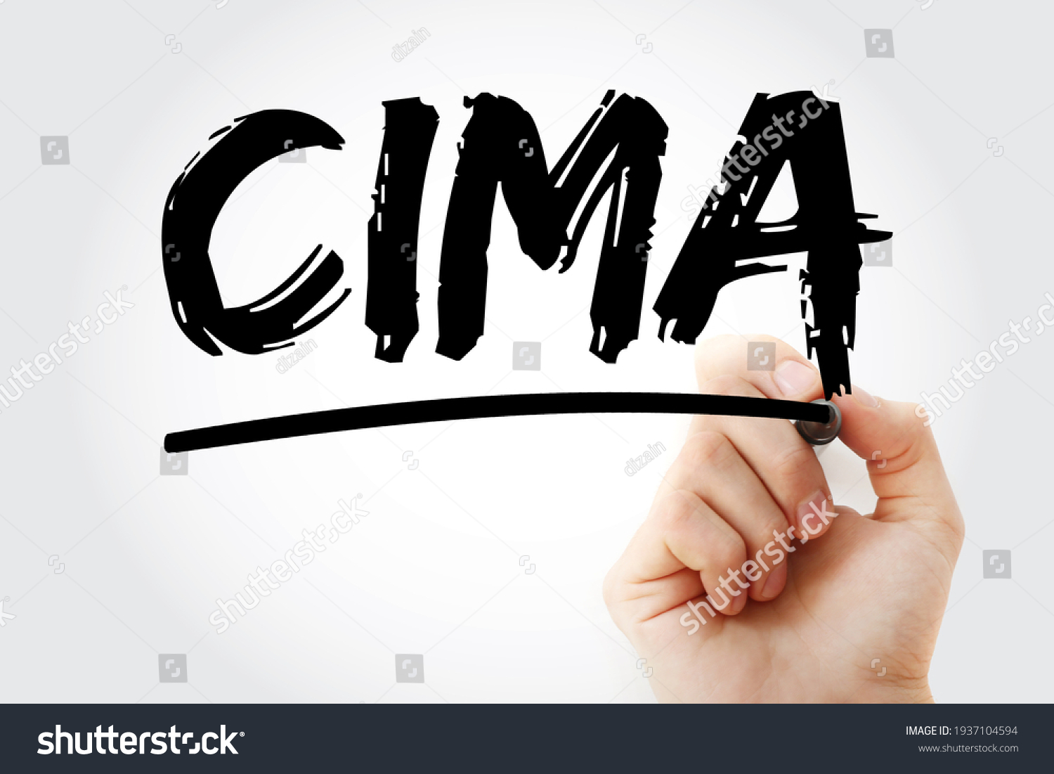 Cima Chartered Institute Management Accountants Acronym Stock 