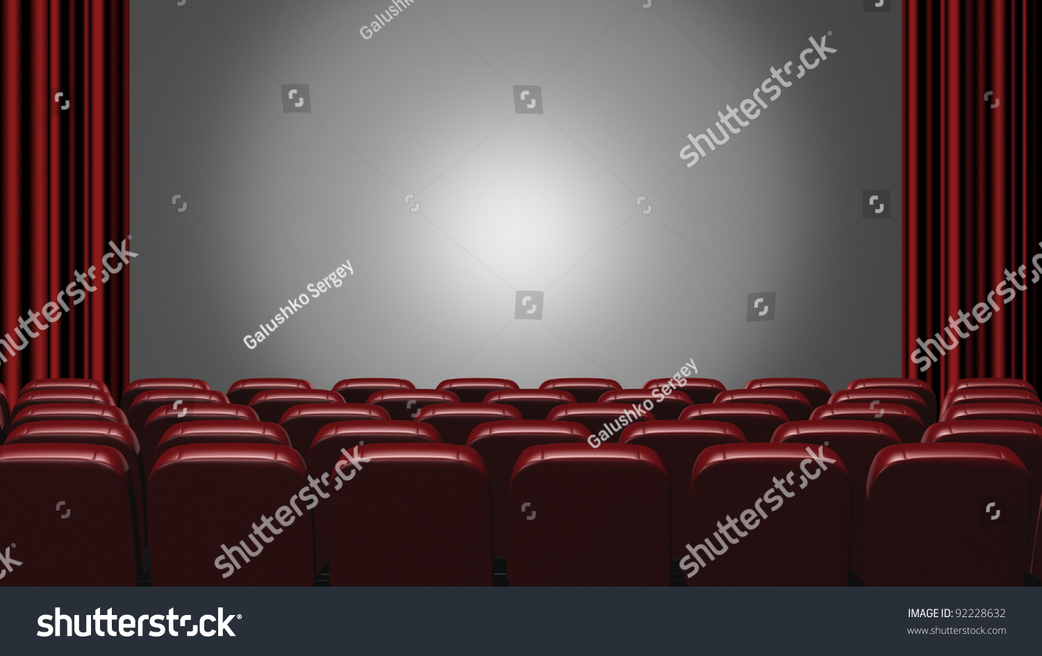 Cinema Auditorium 3d Rendering View On Stock Photo 92228632 - Shutterstock