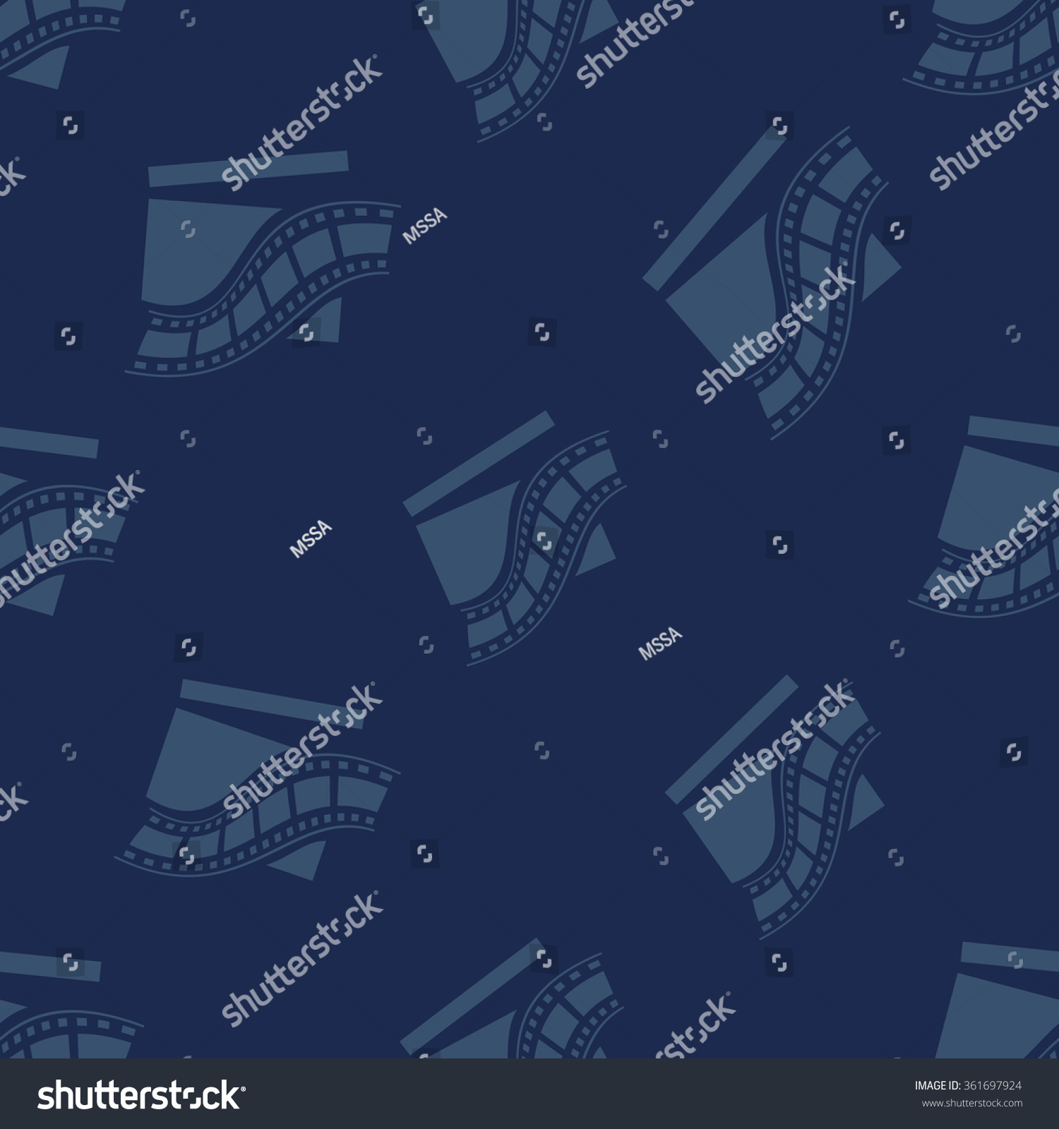 Cinema Pattern Clapperboard Icons Background Movies Stock