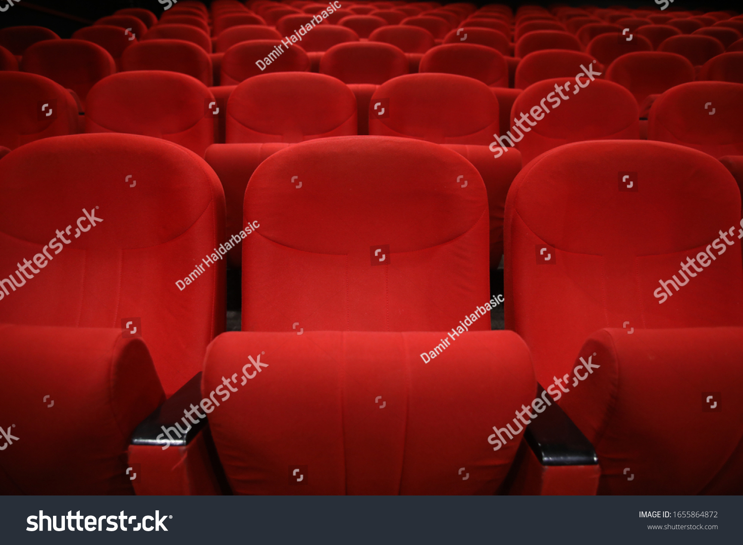 Cinema Theater Seats Red Stock Photo 1655864872 | Shutterstock