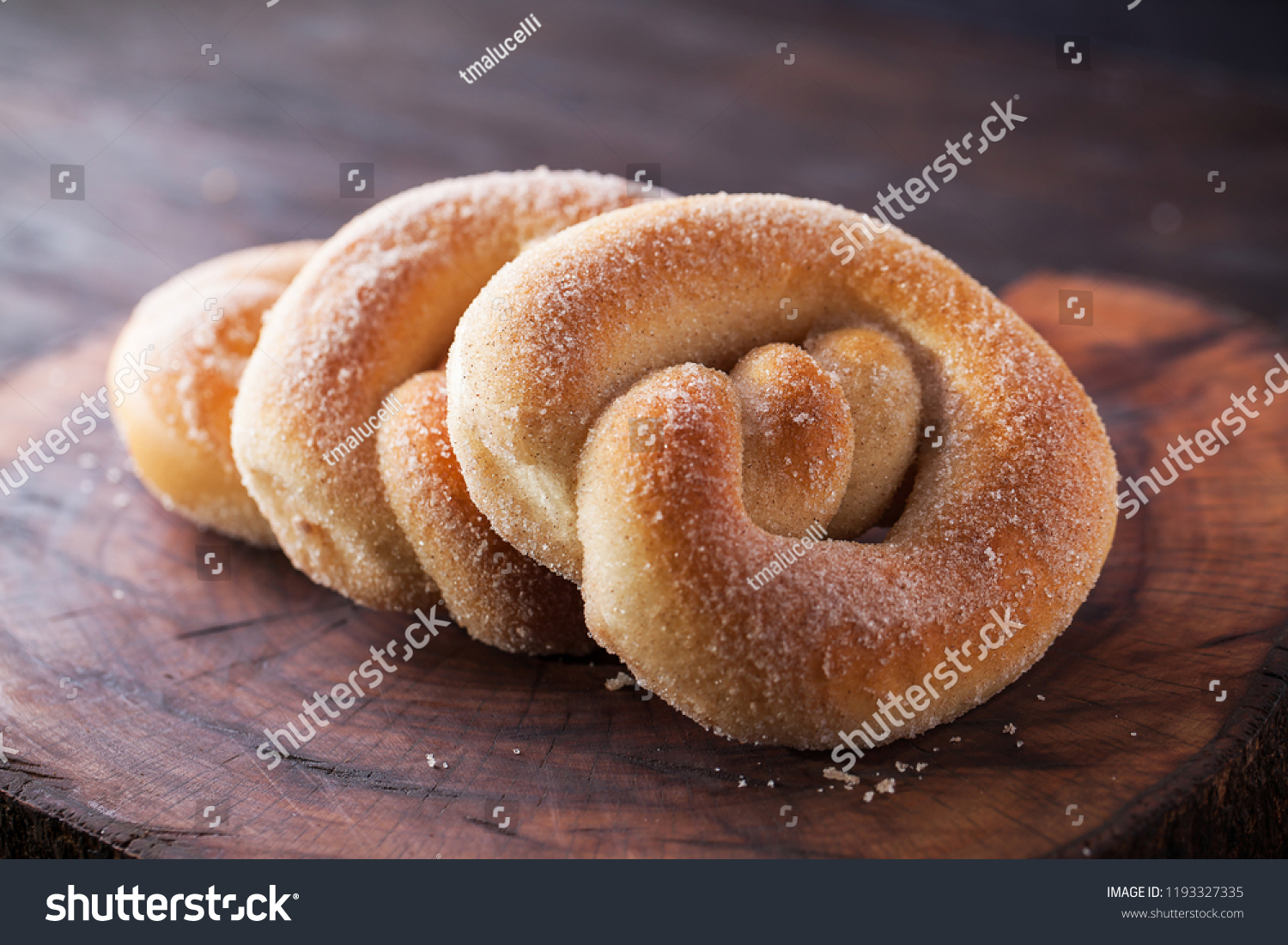 Cinnamon Sugar Soft Pretzels Stock Photo Edit Now 1193327335