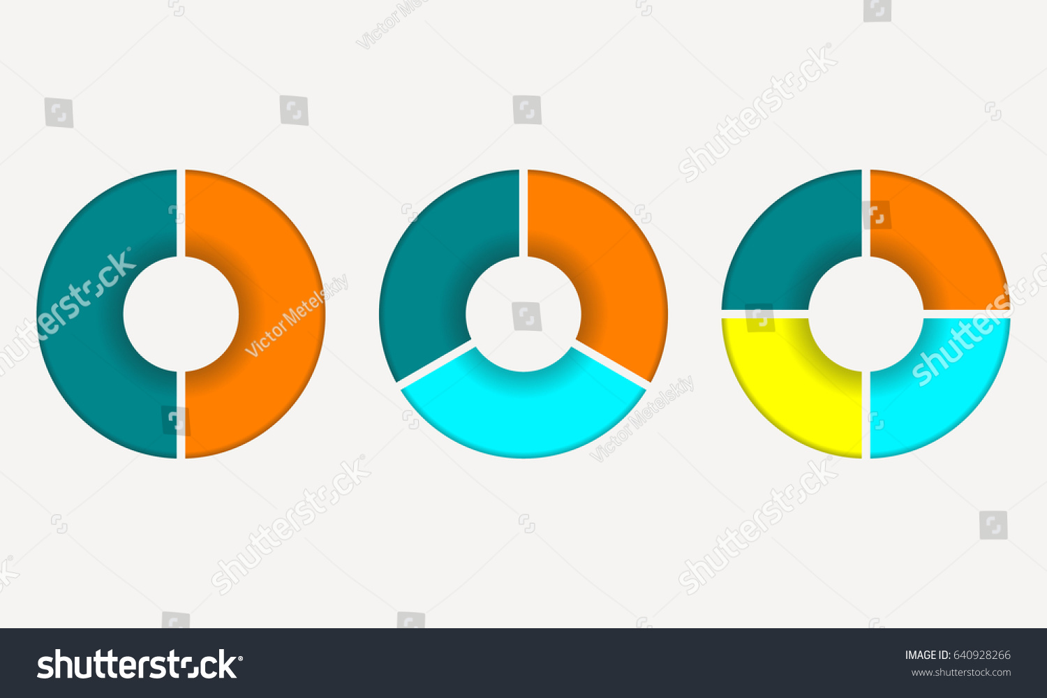 Circle Chart Round Pie Chart Template Stock Illustration 640928266 ...