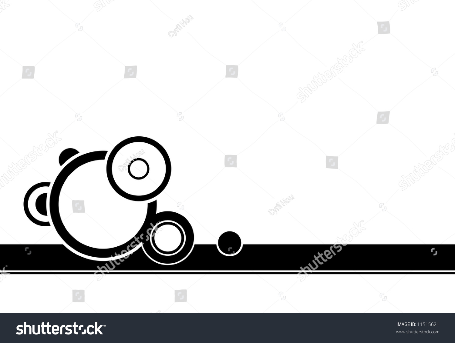 Circle Shapes Rasterized Version Vector Available Stock Illustration ...