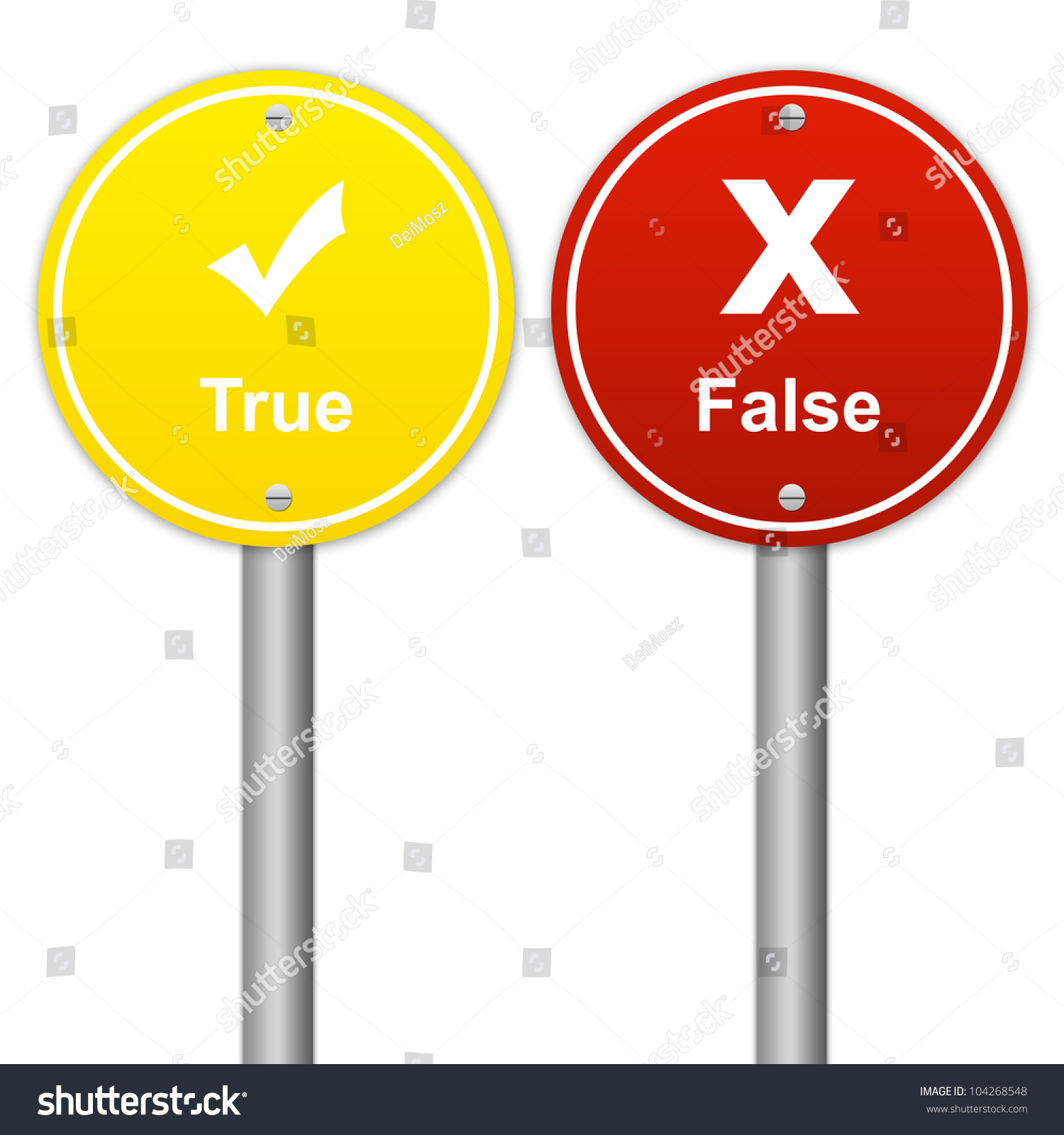 Circle True False Sign Isolated On Stock Illustration 104268548 ...