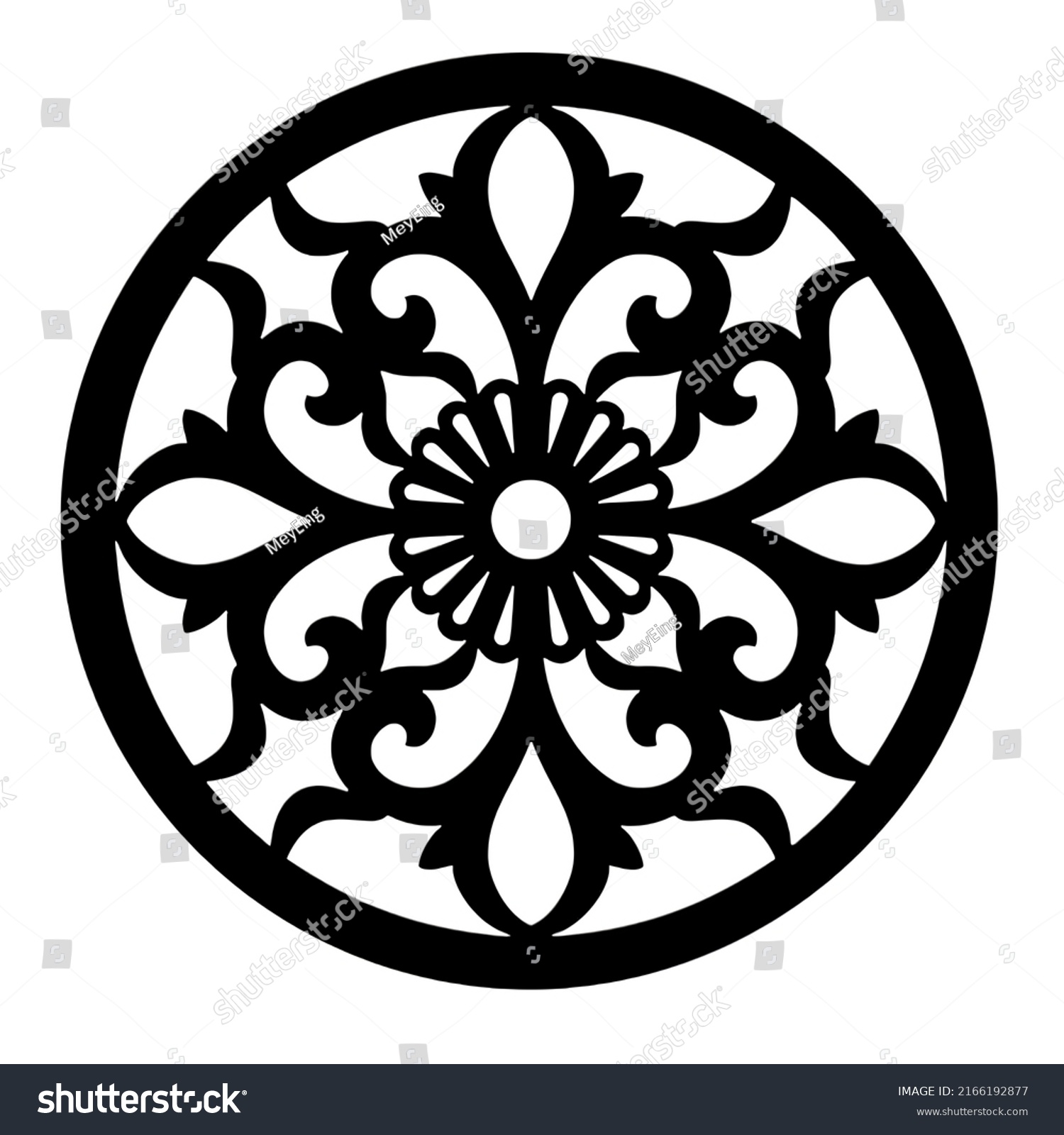 Circular Design Isolated On White Background Stock Illustration ...