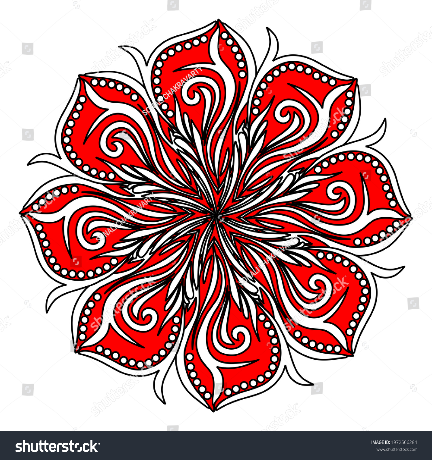 Circular Pattern Form Mandala Henna Tattoo Stock Illustration Shutterstock