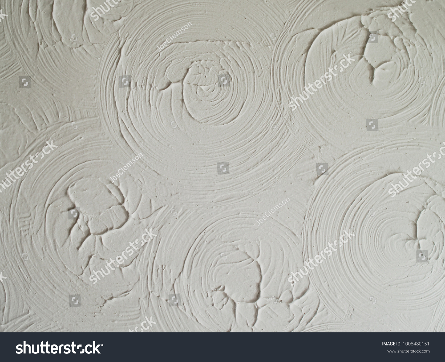 Circular Pattern Textured Ceiling Decor Commonly Stock Photo