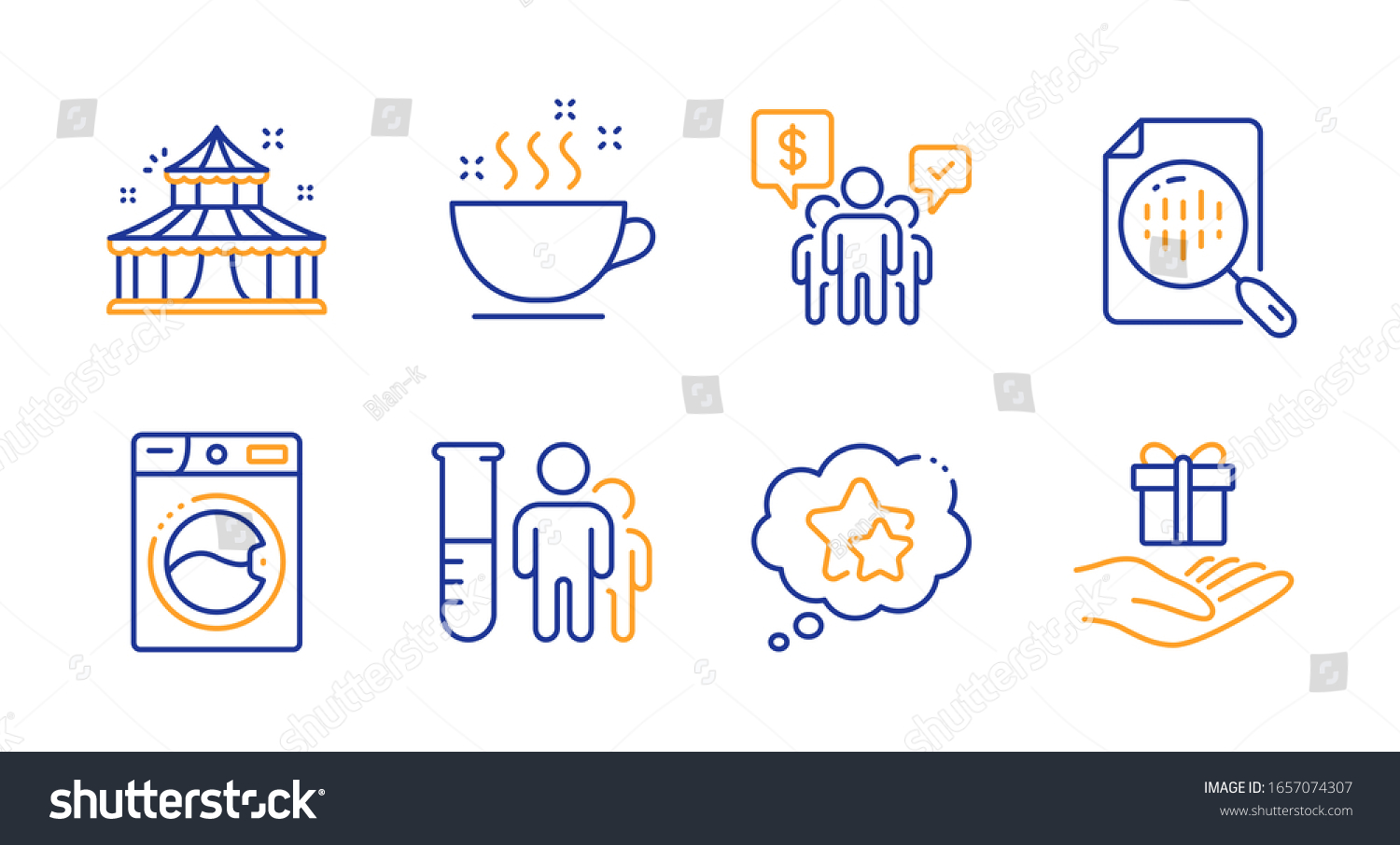 Circus Coffee Cup Washing Machine Line Stock Illustration 1657074307 Shutterstock