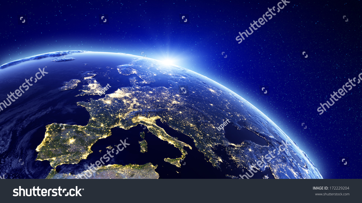 43 909 Europe At Night From Space Images Stock Photos Vectors   Stock Photo City Lights Europe Elements Of This Image Furnished By Nasa 172229204 