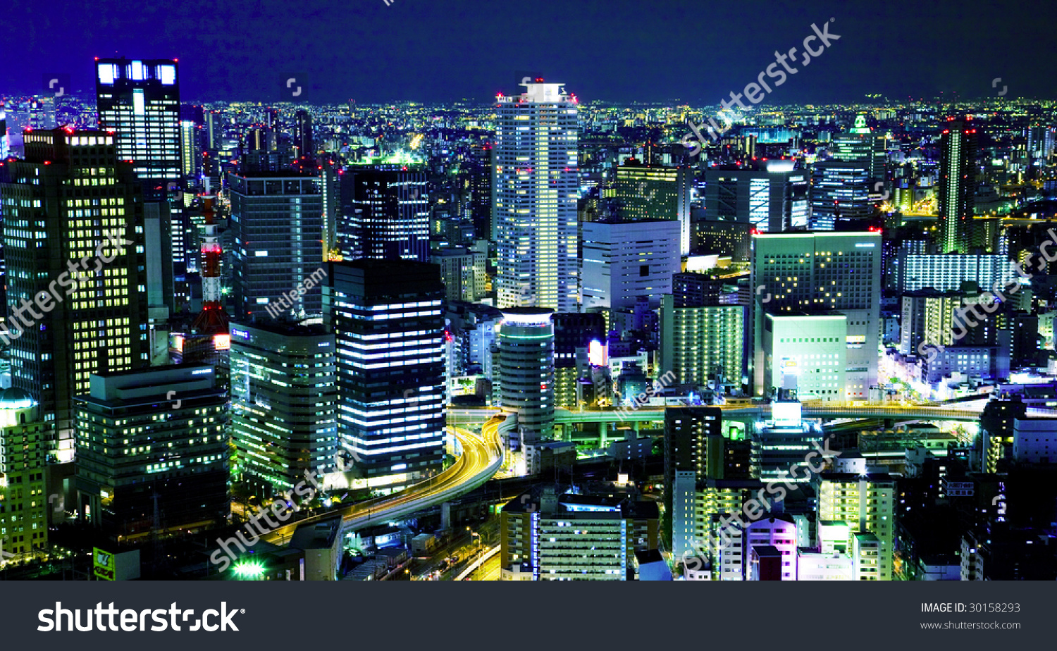 City Night Sky View Stock Photo 30158293 : Shutterstock