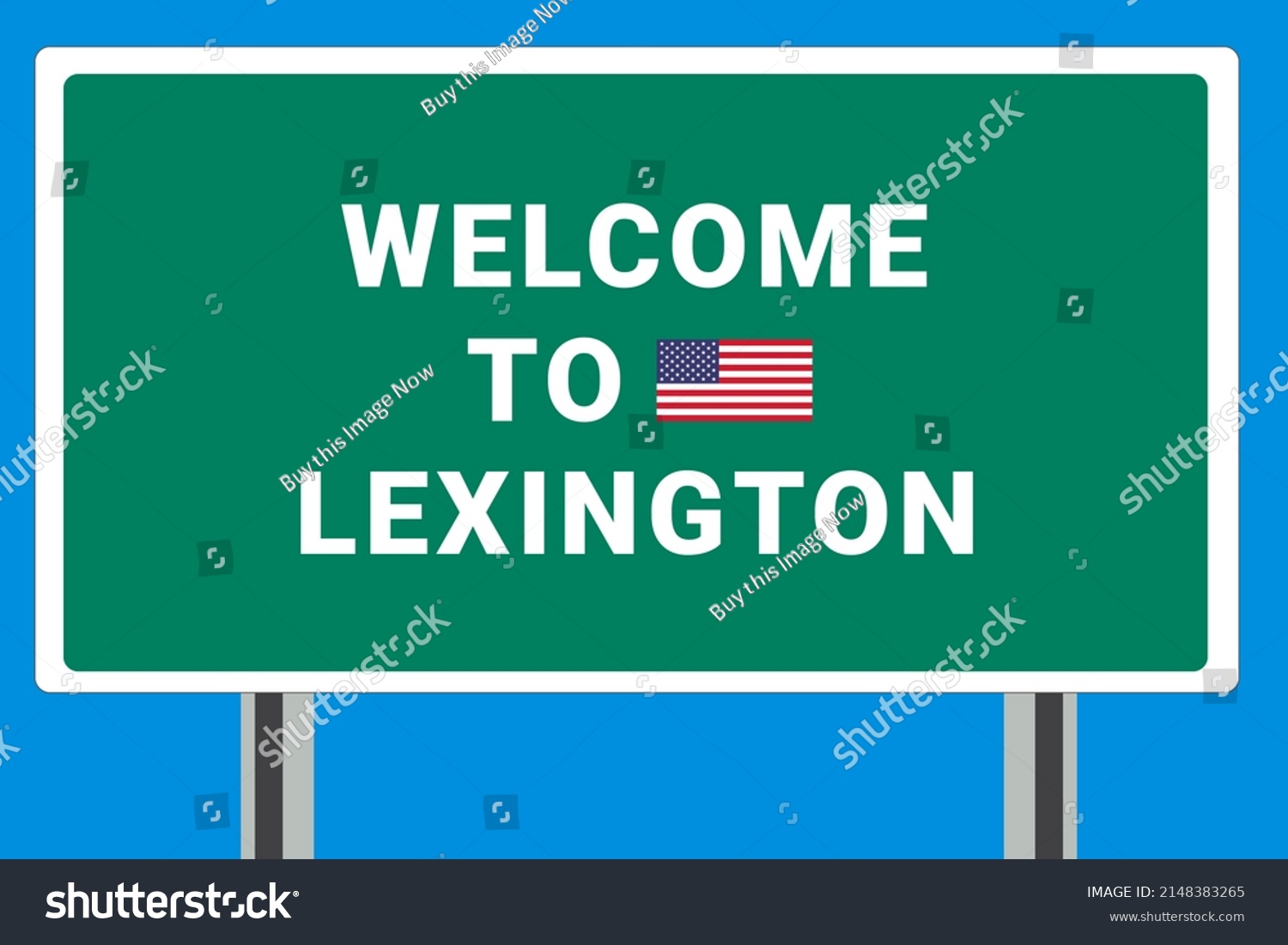 Stock Photo City Of Lexington Welcome To Lexington Greetings Upon Entering American City Illustration From 2148383265 