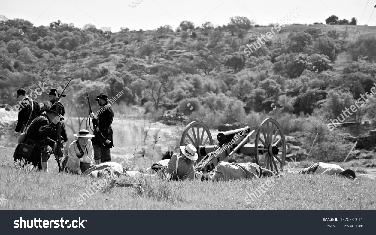 Civil War Reenactment Knights Ferry California Stock Photo 1370337011