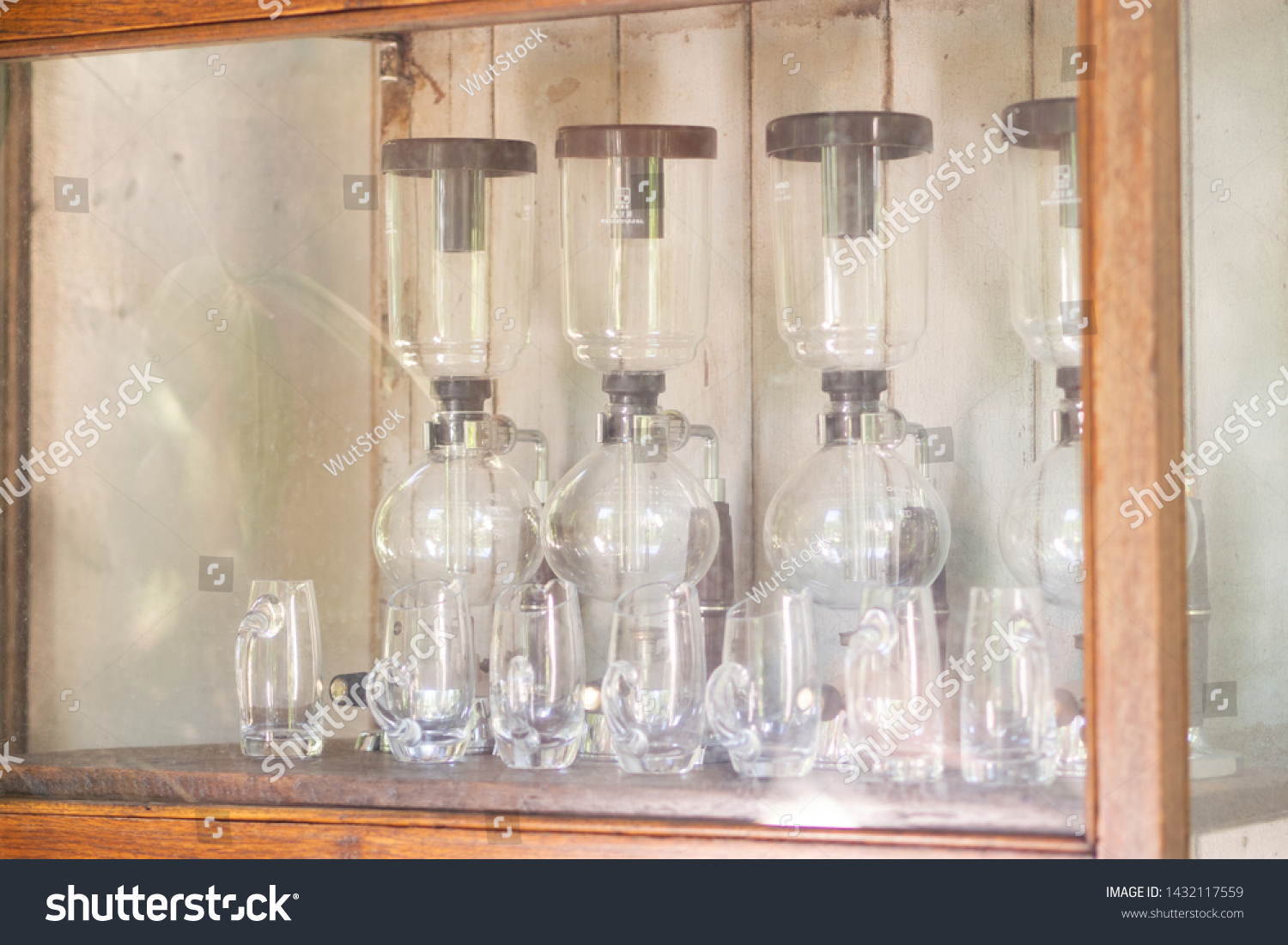 Classic Coffee Maker Glass Cabinet Coffee Stock Photo Edit Now