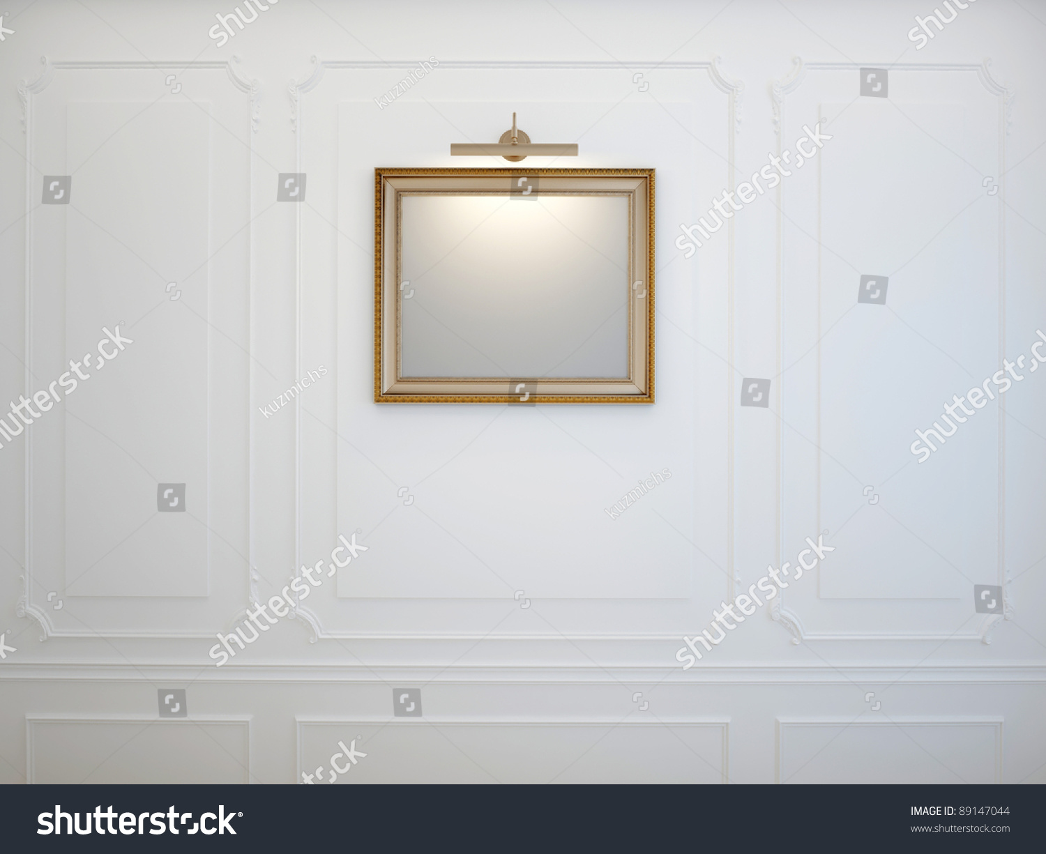 Picture Frame Moulding On Walls classic gold picture frame on molding stock illustration 89147044 Picture Frame Moulding On Walls classic gold picture frame on molding stock illustration 89147044