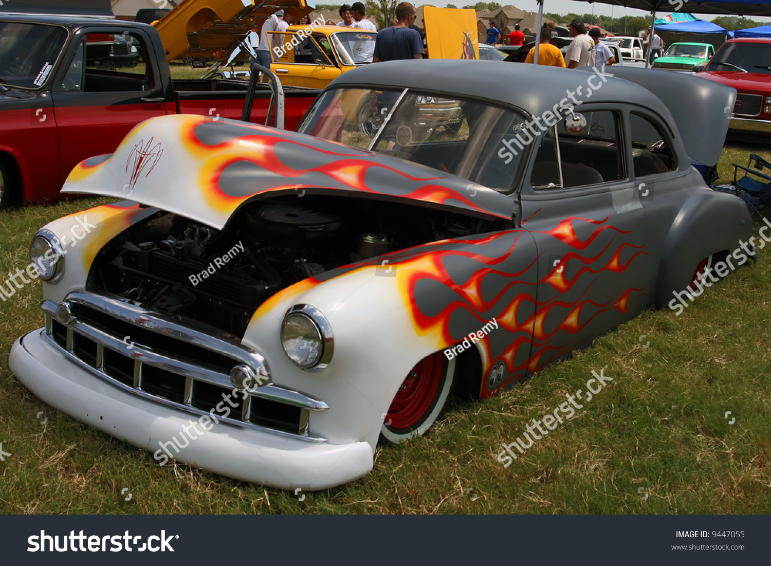 Classic Hot Rod With Flames Stock Photo 9447055 : Shutterstock