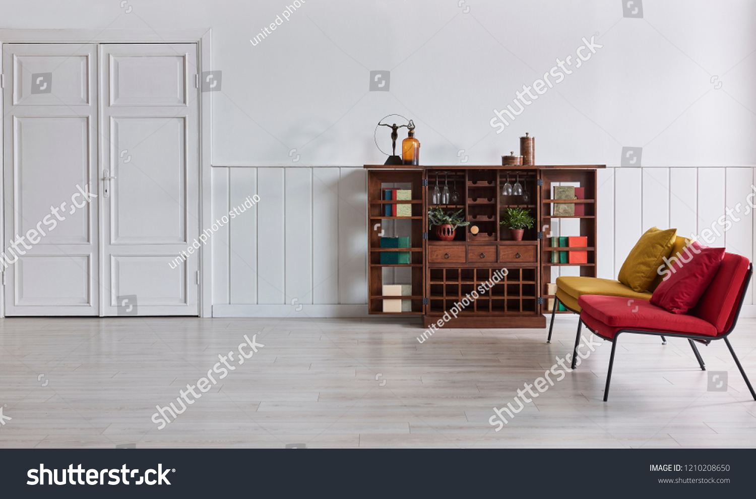 Classic Living Room Cabinet Modern Chair Stock Photo Edit Now