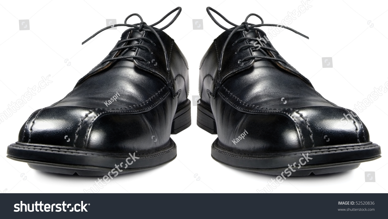 Classic Men'S Black Club Shoe Pair, Isolated Wide Angle Macro Closeup ...