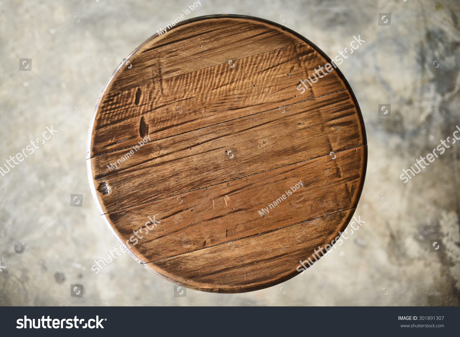 Classic Retro Wood Round Chair Topview Stock Photo Edit Now