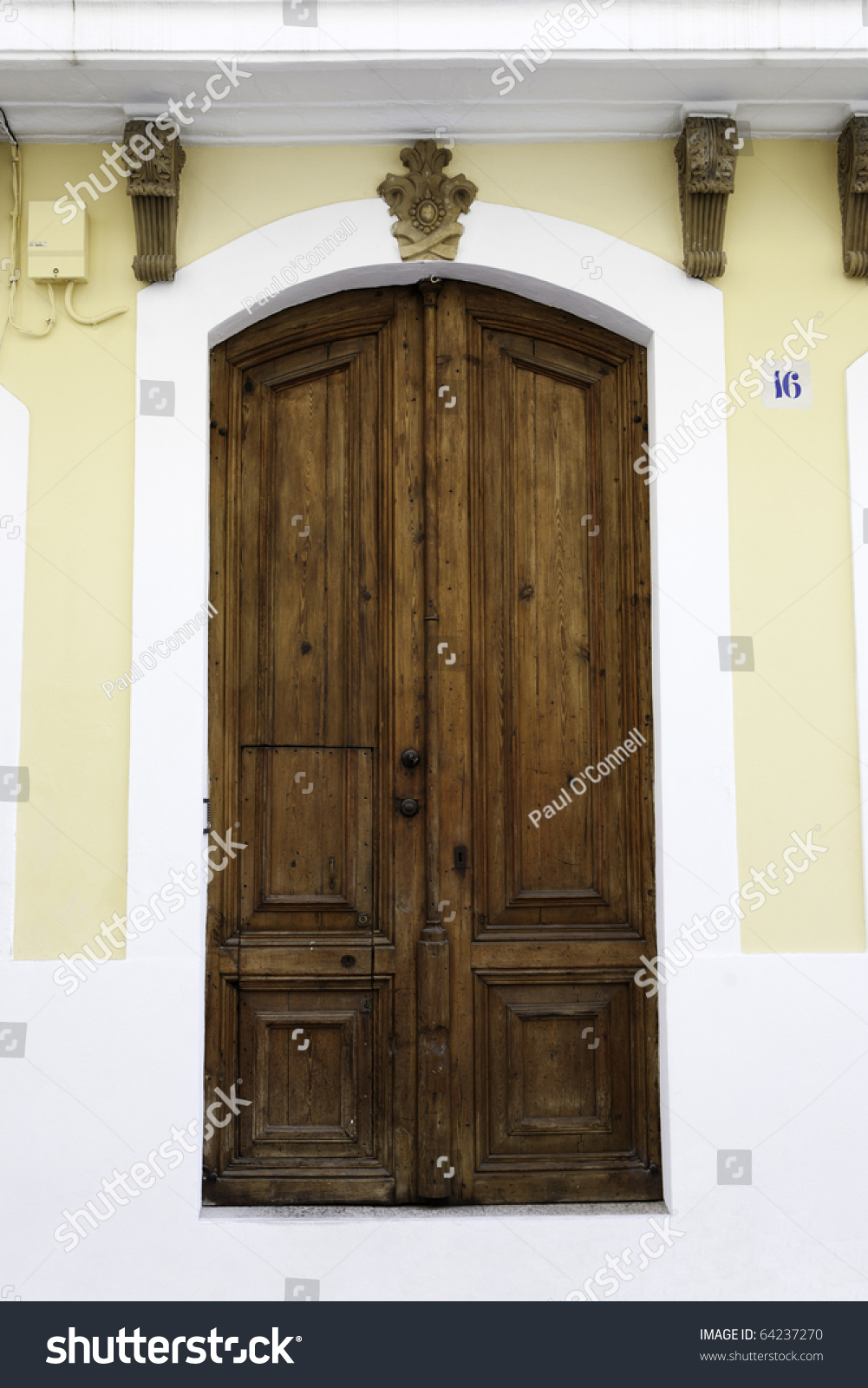 Classic Spanish Front Door Stock Photo Edit Now 64237270